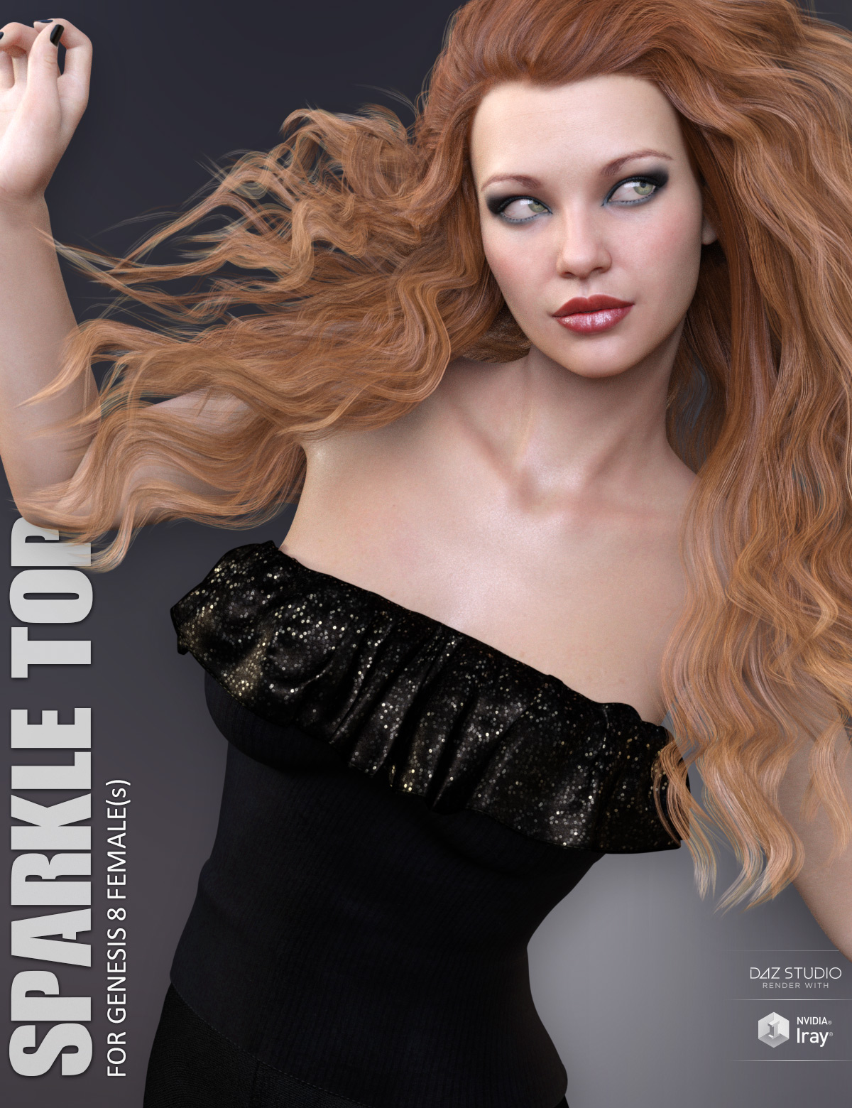 Sparkle Top for Genesis 8 Females by: Lilflame, 3D Models by Daz 3D