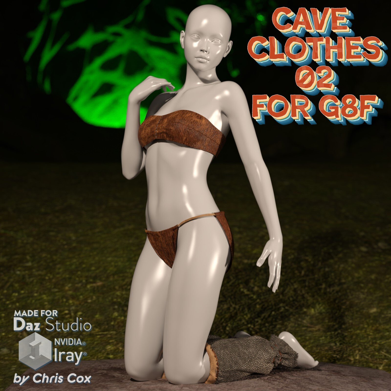 Cave Clothes 02 Outfit G8F by: Chris Cox, 3D Models by Daz 3D