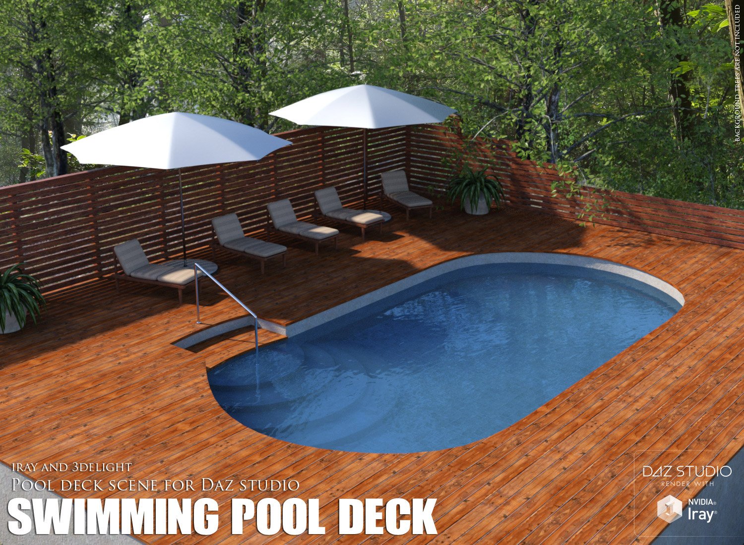 Swimming Pool Deck by: Lilflame, 3D Models by Daz 3D
