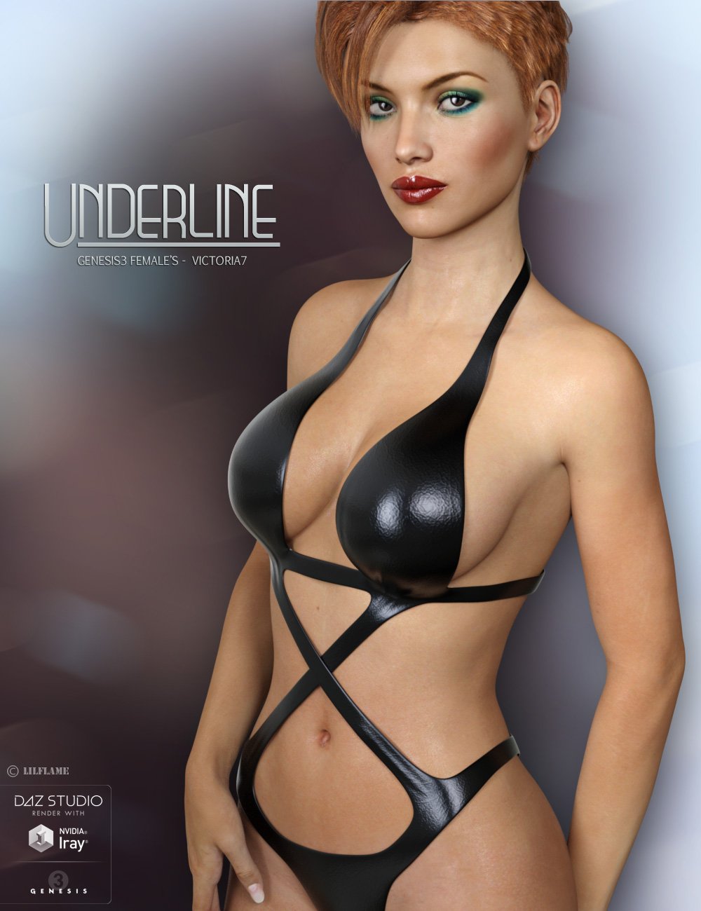 Underline for Genesis 3 Females by: Lilflame, 3D Models by Daz 3D