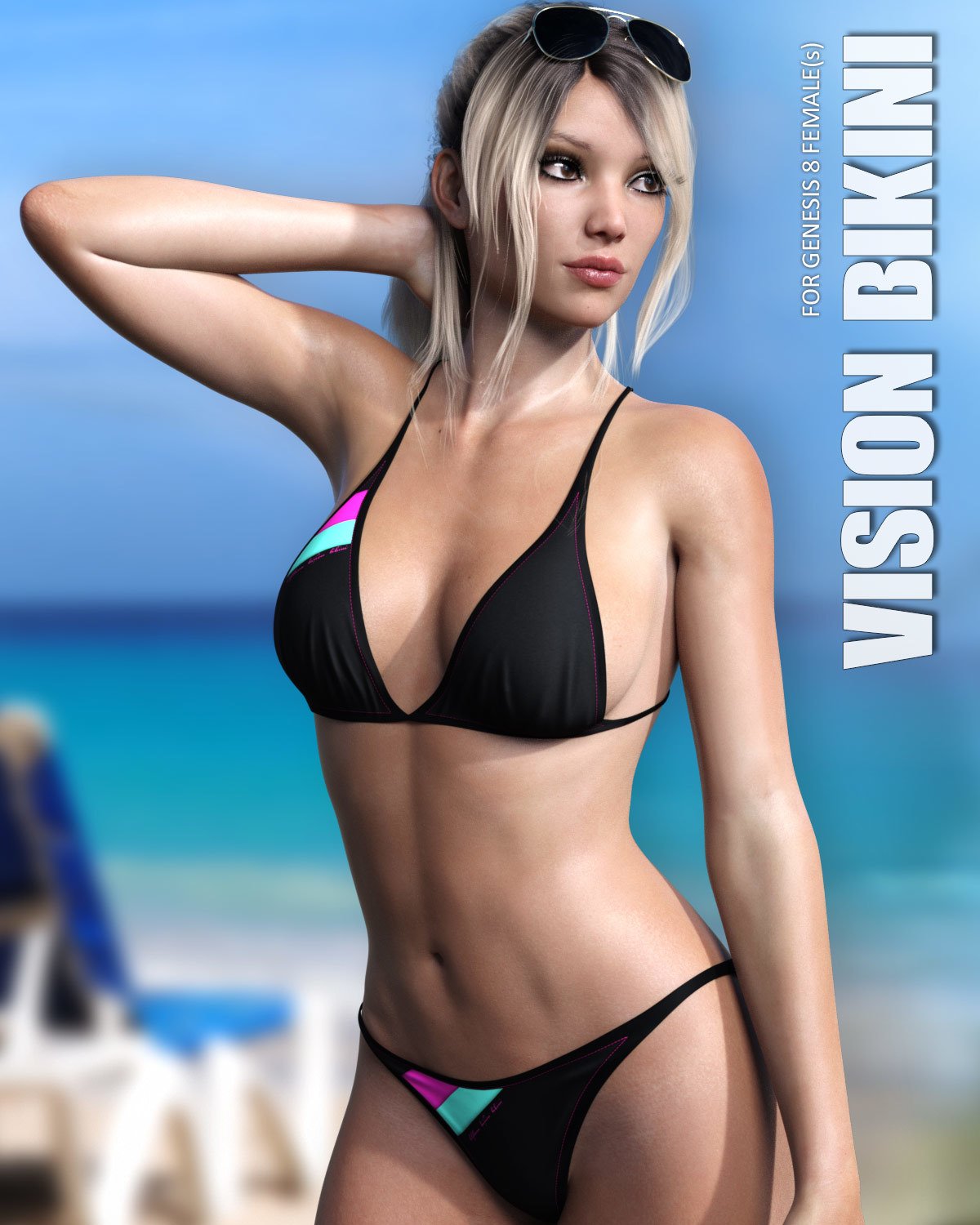 Vision Bikini for Genesis 8 Females by: Lilflame, 3D Models by Daz 3D