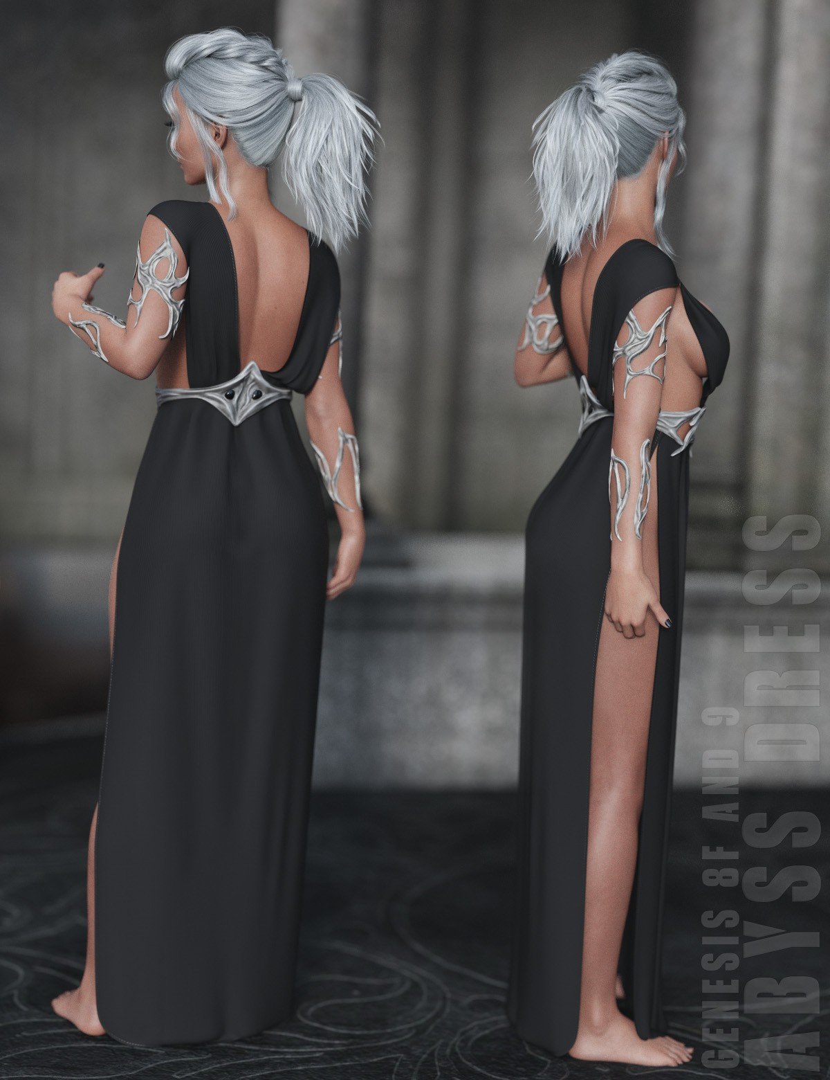 dForce Abyss Dress Genesis 8-8.1F and G9 | Daz 3D