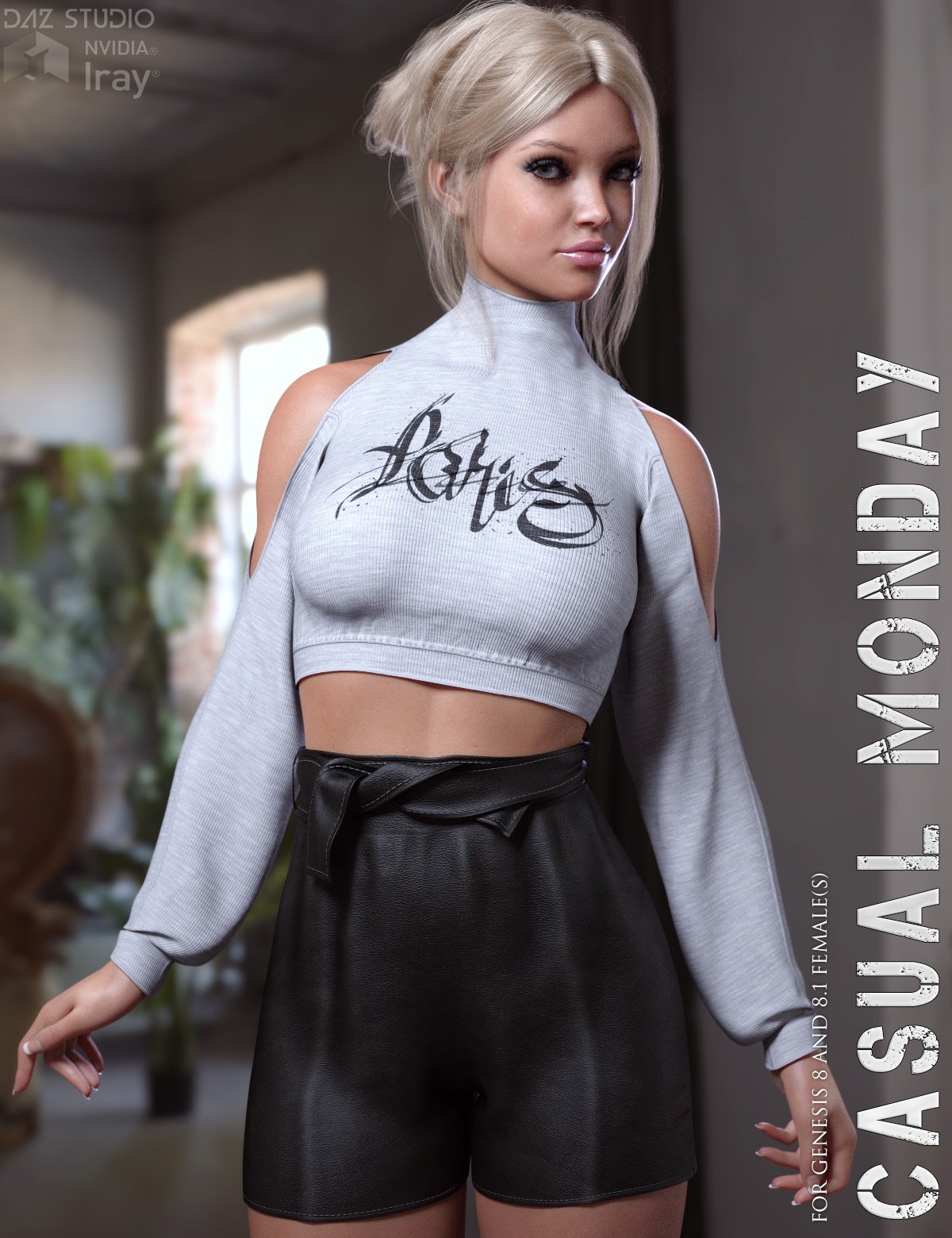 dForce Casual Monday for Genesis 8 and 8.1 Females by: Lilflame, 3D Models by Daz 3D