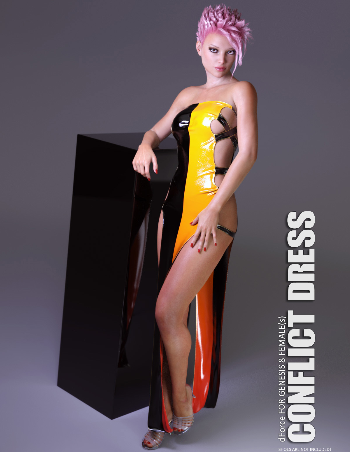 dForce Conflict Dress for Genesis 8 Females by: Lilflame, 3D Models by Daz 3D