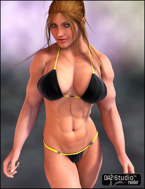 Bikini for She Freak V4 by: Barbara Brundon, 3D Models by Daz 3D