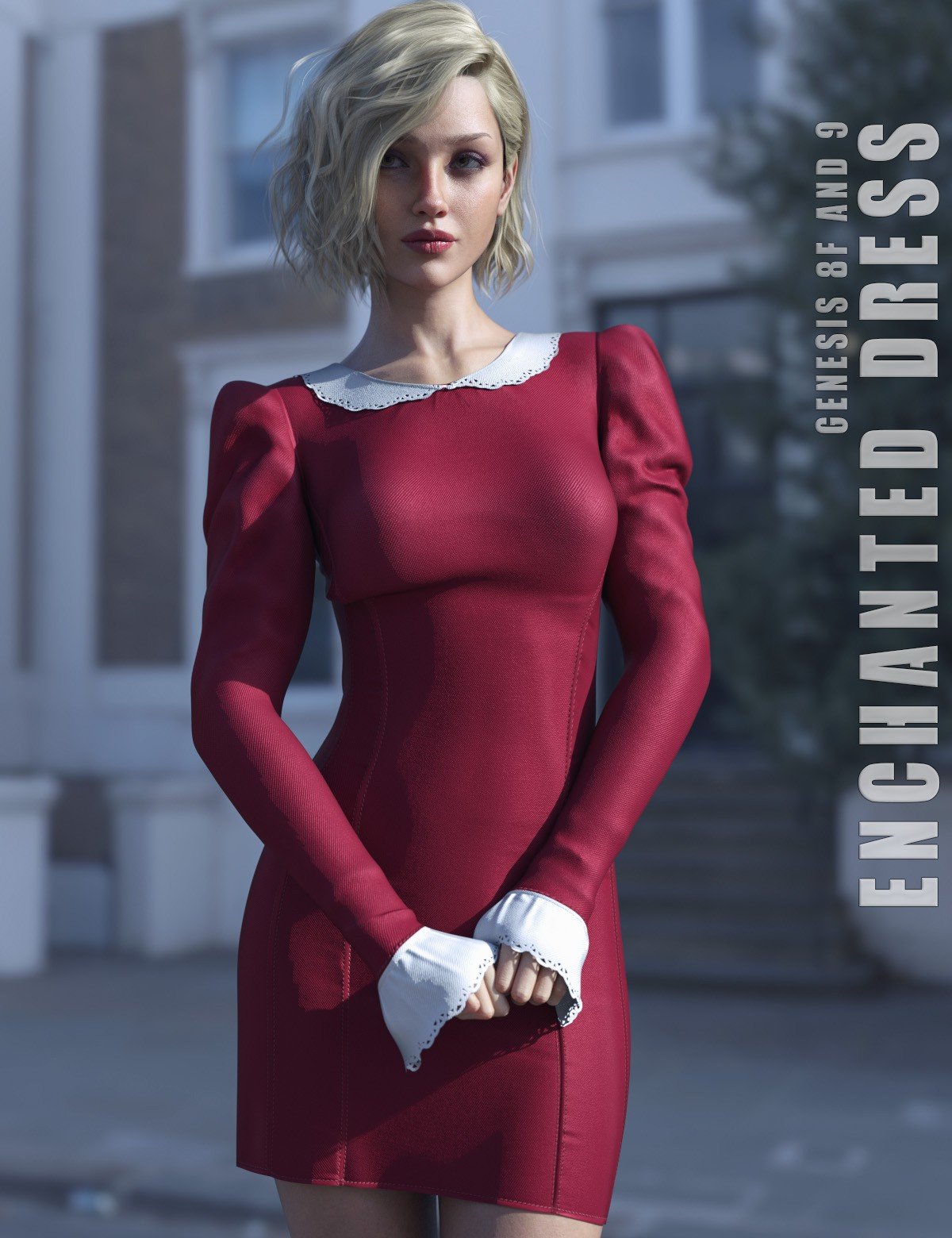 dForce Enchanted Dress Genesis 8-8.1F and G9 by: Lilflame, 3D Models by Daz 3D