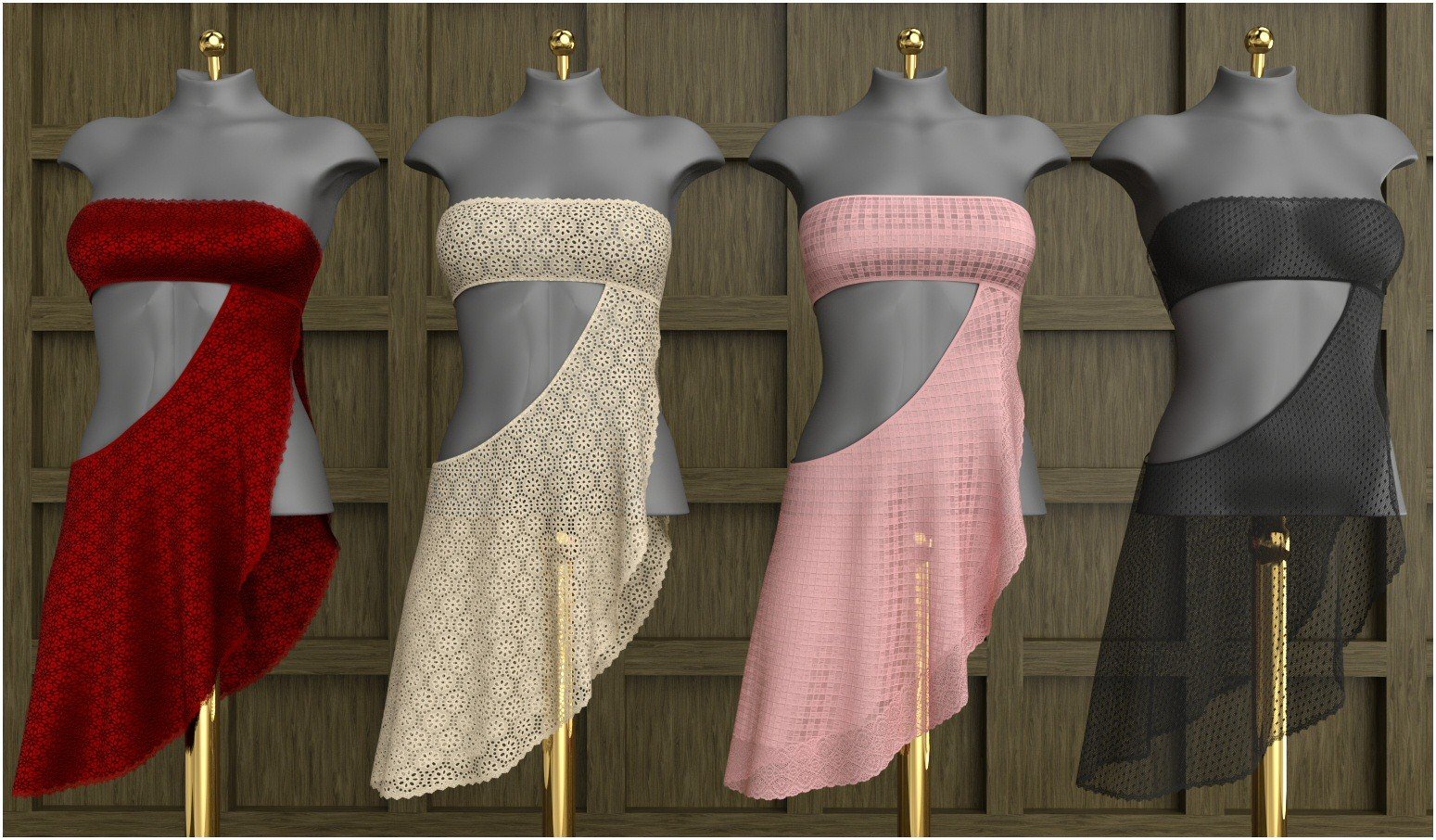 Addon for dForce Candence Dress for G8Fs by: Lully, 3D Models by Daz 3D