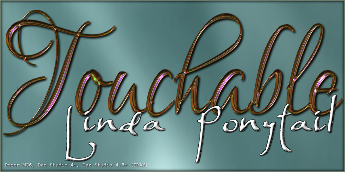 Touchable Linda Ponytail by: ~Wolfie~, 3D Models by Daz 3D
