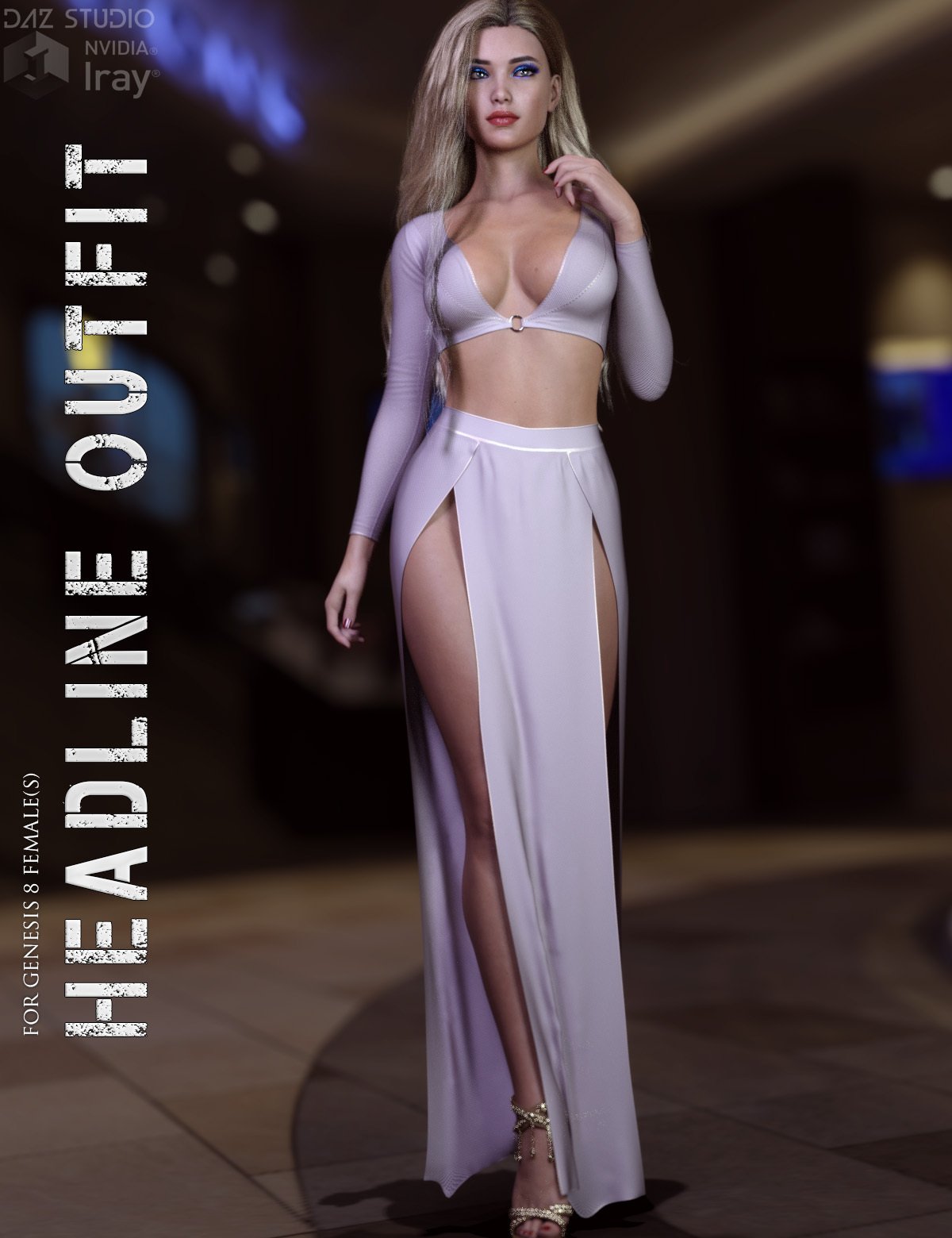 dForce Headline Outfit for Genesis 8 Females by: Lilflame, 3D Models by Daz 3D