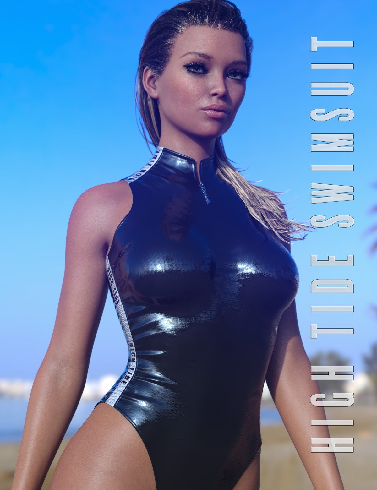 dForce High Tide Swimsuit for Genesis 8-8.1F and G9 by: Lilflame, 3D Models by Daz 3D