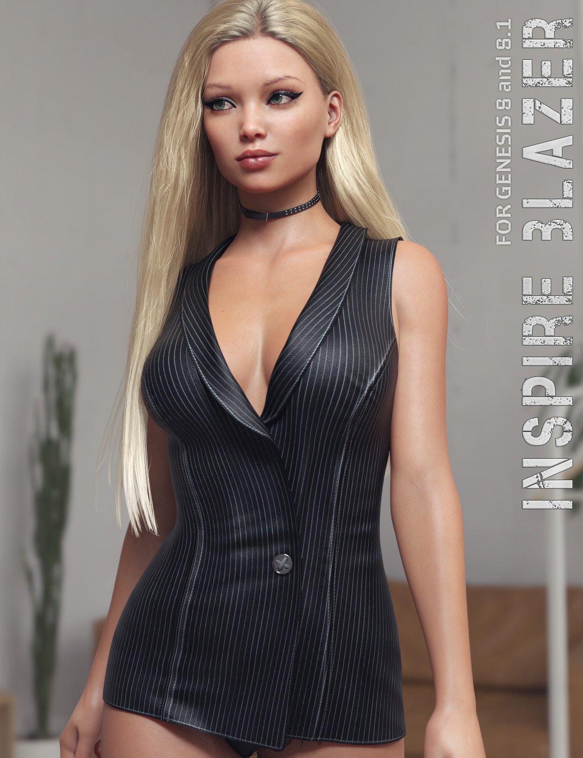 dForce Inspire Blazer for Genesis 8 and 8.1F by: Lilflame, 3D Models by Daz 3D