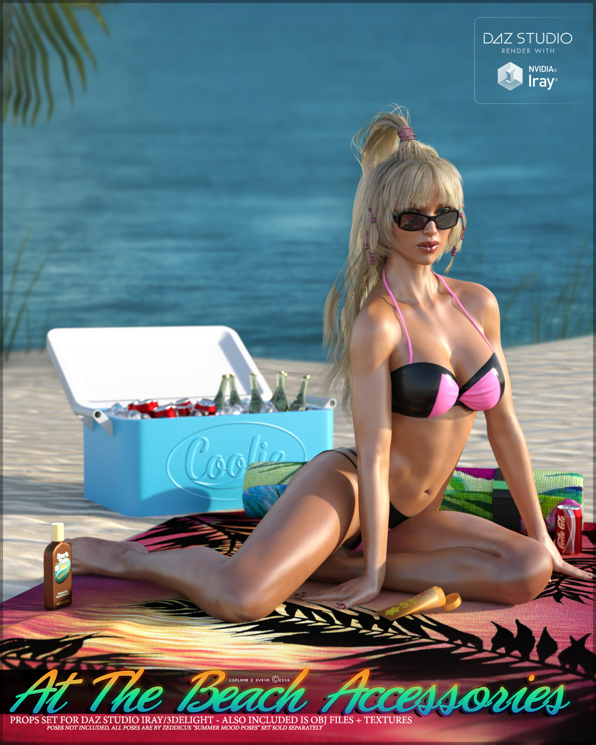 At The Beach Accessories by: SvevaLilflame, 3D Models by Daz 3D