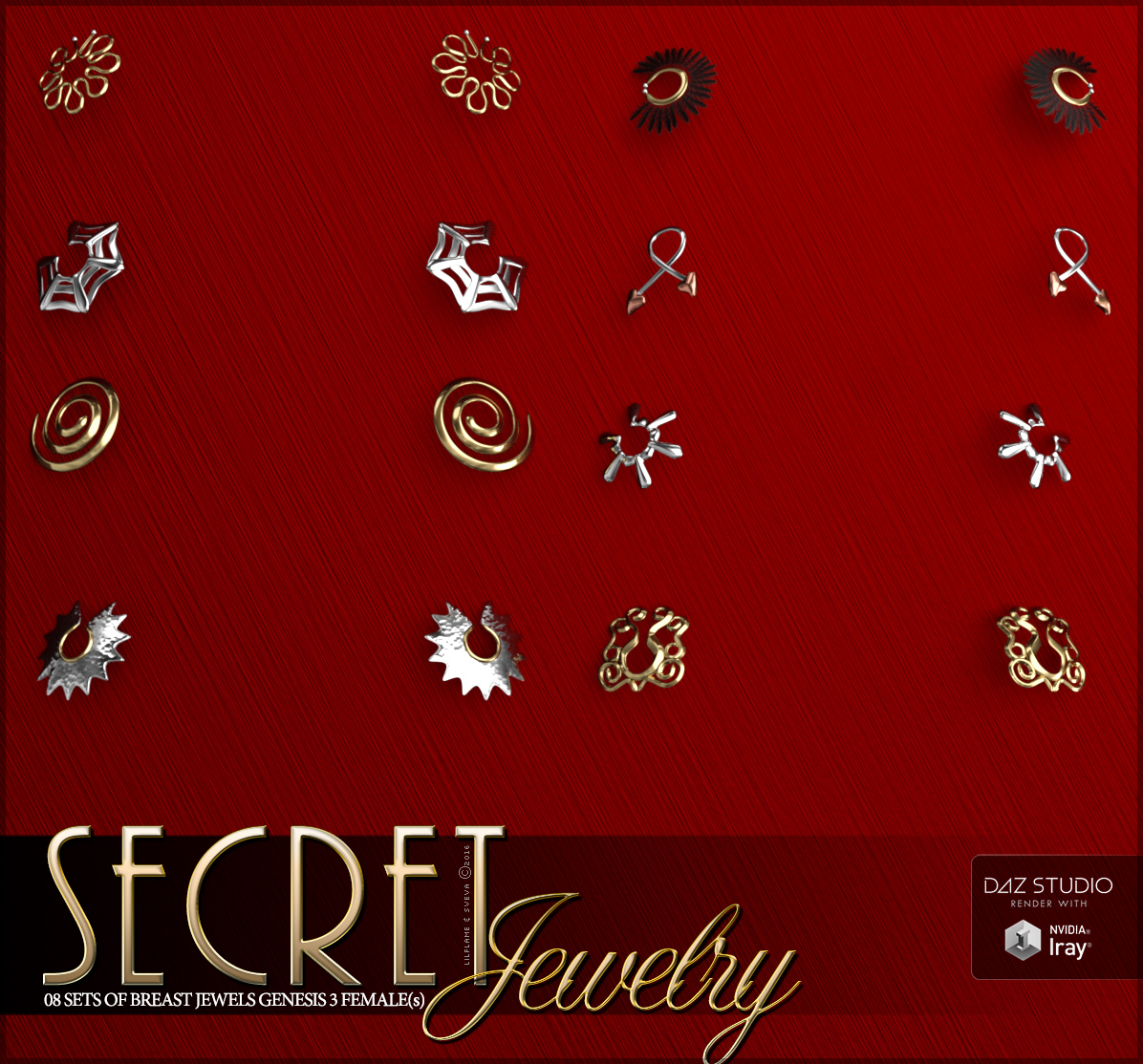 Secret Jewelry for Genesis 3 Female(s) by: SvevaLilflame, 3D Models by Daz 3D