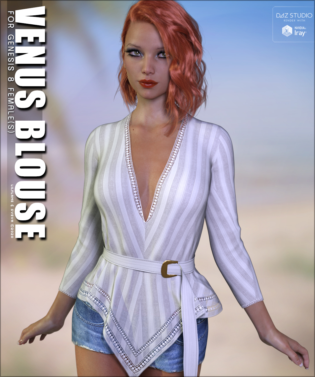 dForce Venus Blouse for Genesis 8 Females by: SvevaLilflame, 3D Models by Daz 3D
