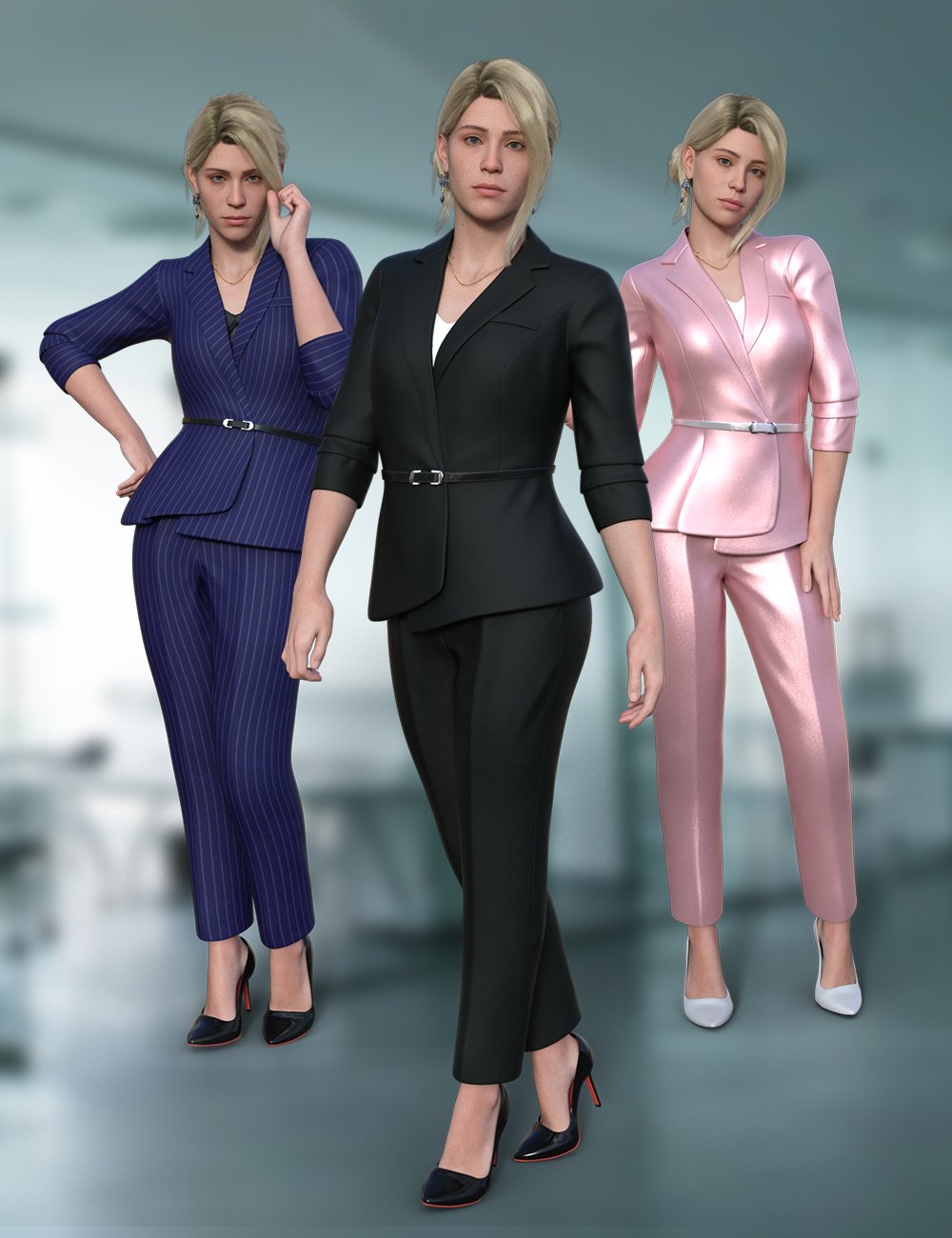 Able Women Business Outfit for Genesis 9 by: sjdlkad, 3D Models by Daz 3D
