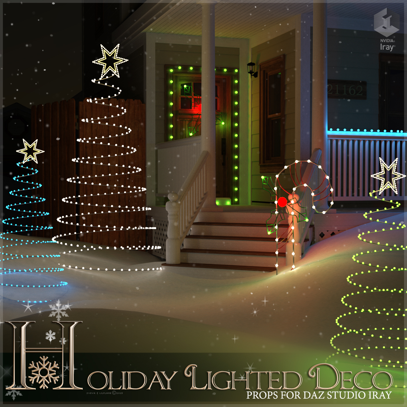 Holiday Lighted Deco by: SvevaLilflame, 3D Models by Daz 3D