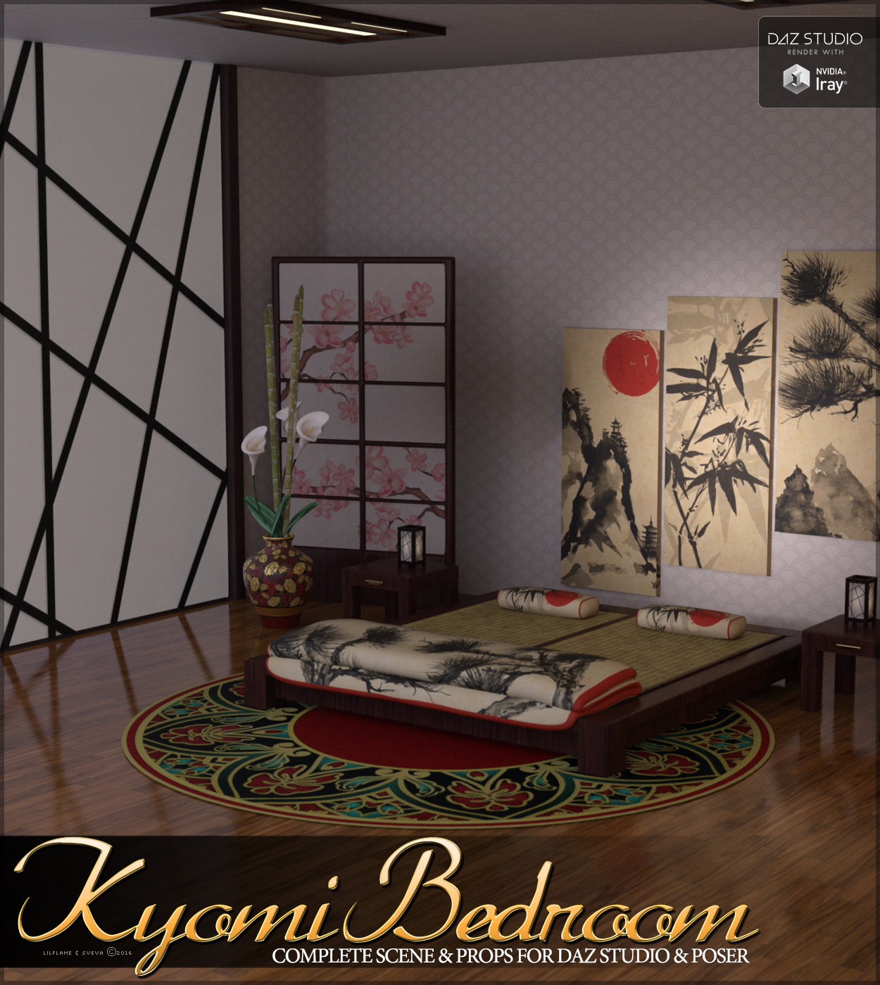 Kyomi Bedroom by: SvevaLilflame, 3D Models by Daz 3D