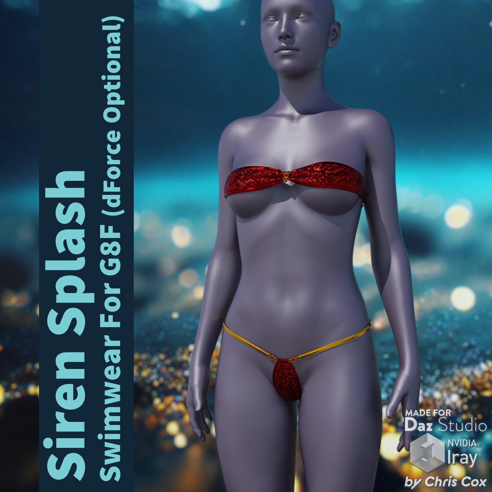 Siren Splash Swim for G8F by: Chris Cox, 3D Models by Daz 3D