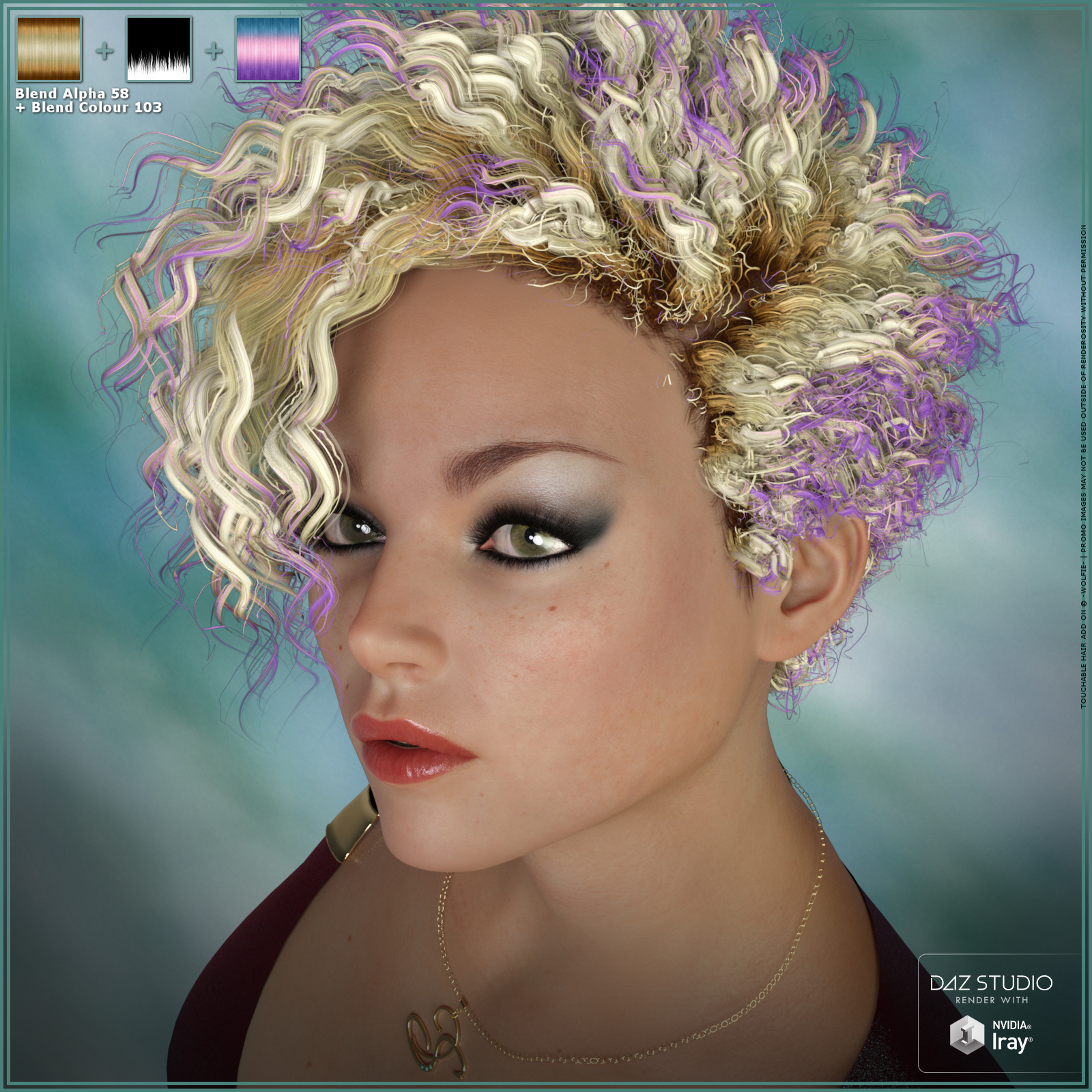 Touchable Short Curls | Daz 3D