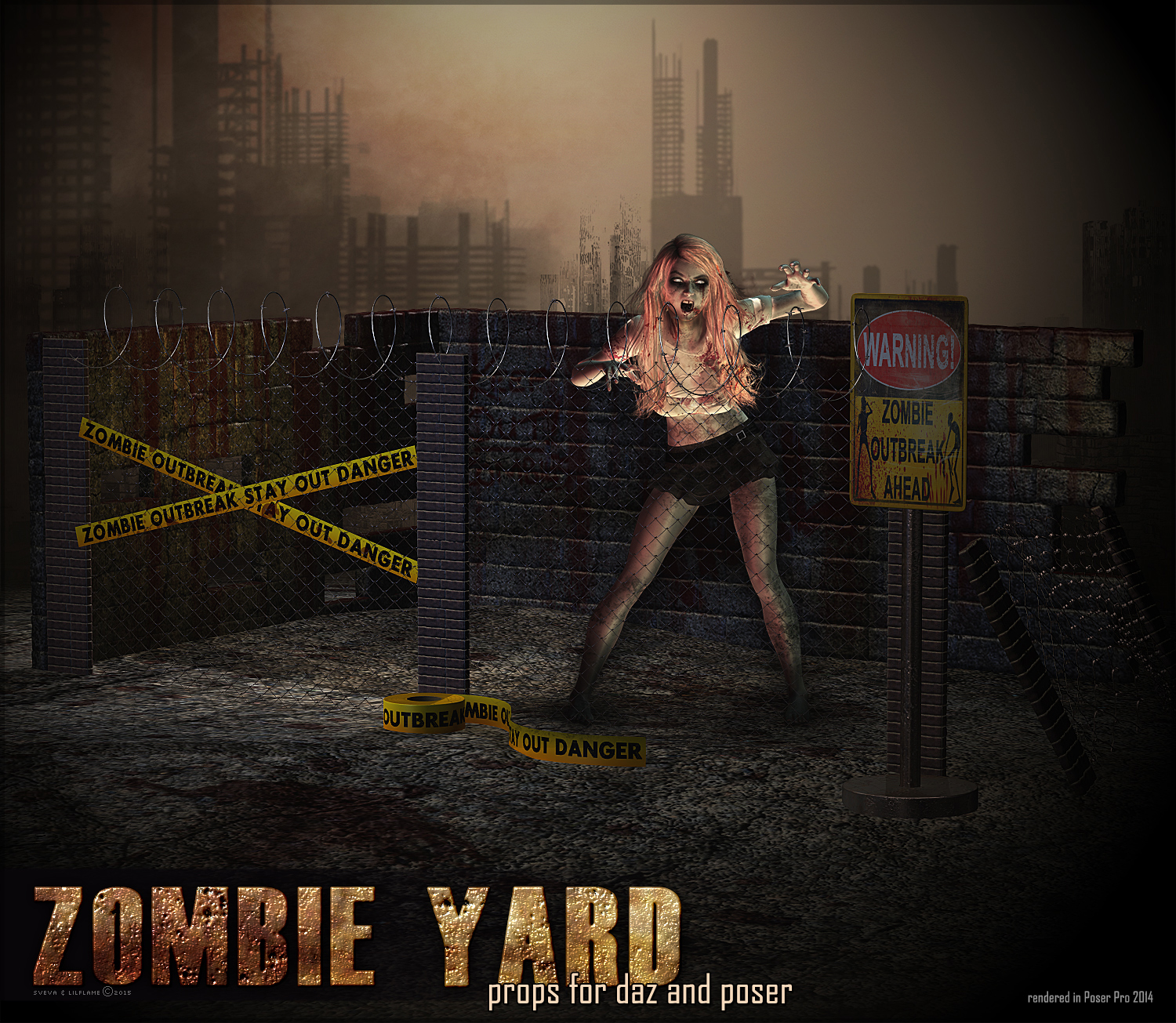 Zombie Yard Props by: SvevaLilflame, 3D Models by Daz 3D