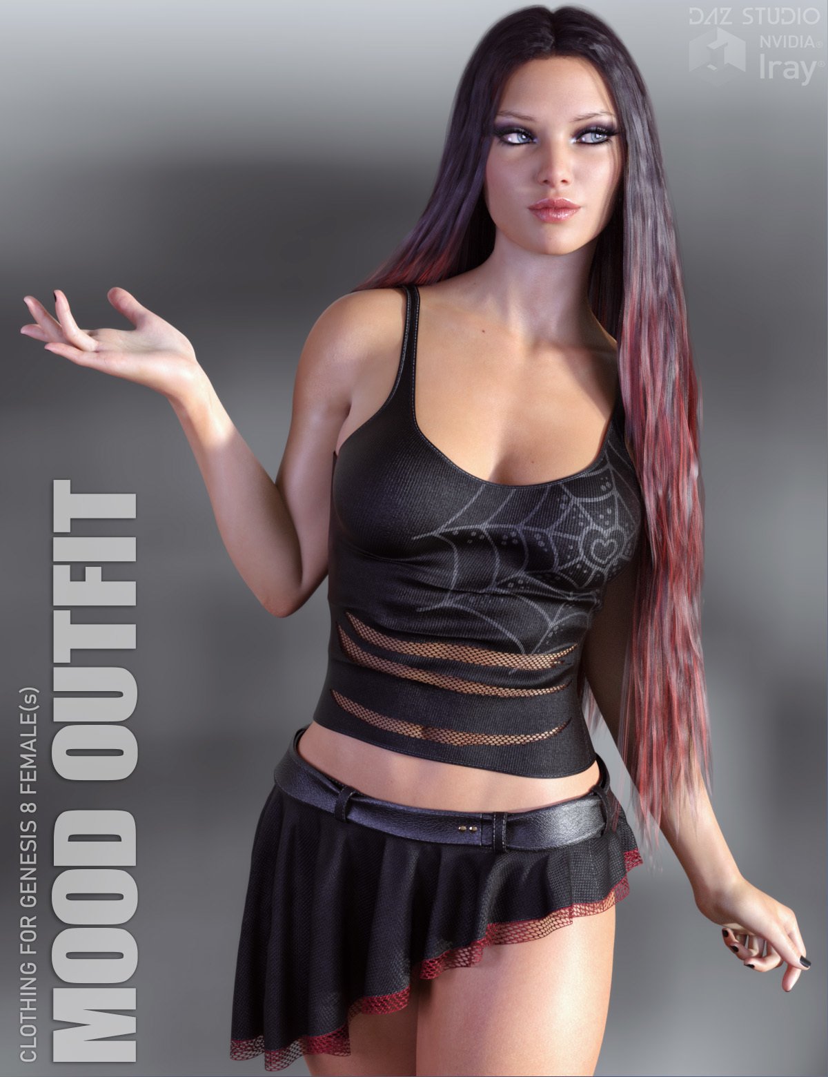 dForce Mood Outfit for Genesis 8 Females by: Lilflame, 3D Models by Daz 3D