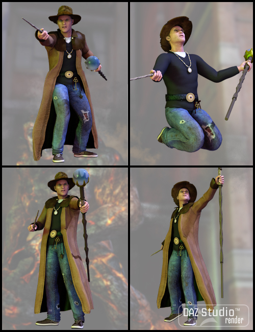 The Mage Poses by: Digiport, 3D Models by Daz 3D