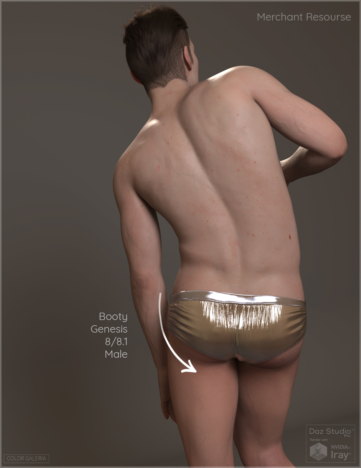 CGI Booty Shapes Genesis 8 Males & Merchant Resourses by: Color Galeria, 3D Models by Daz 3D