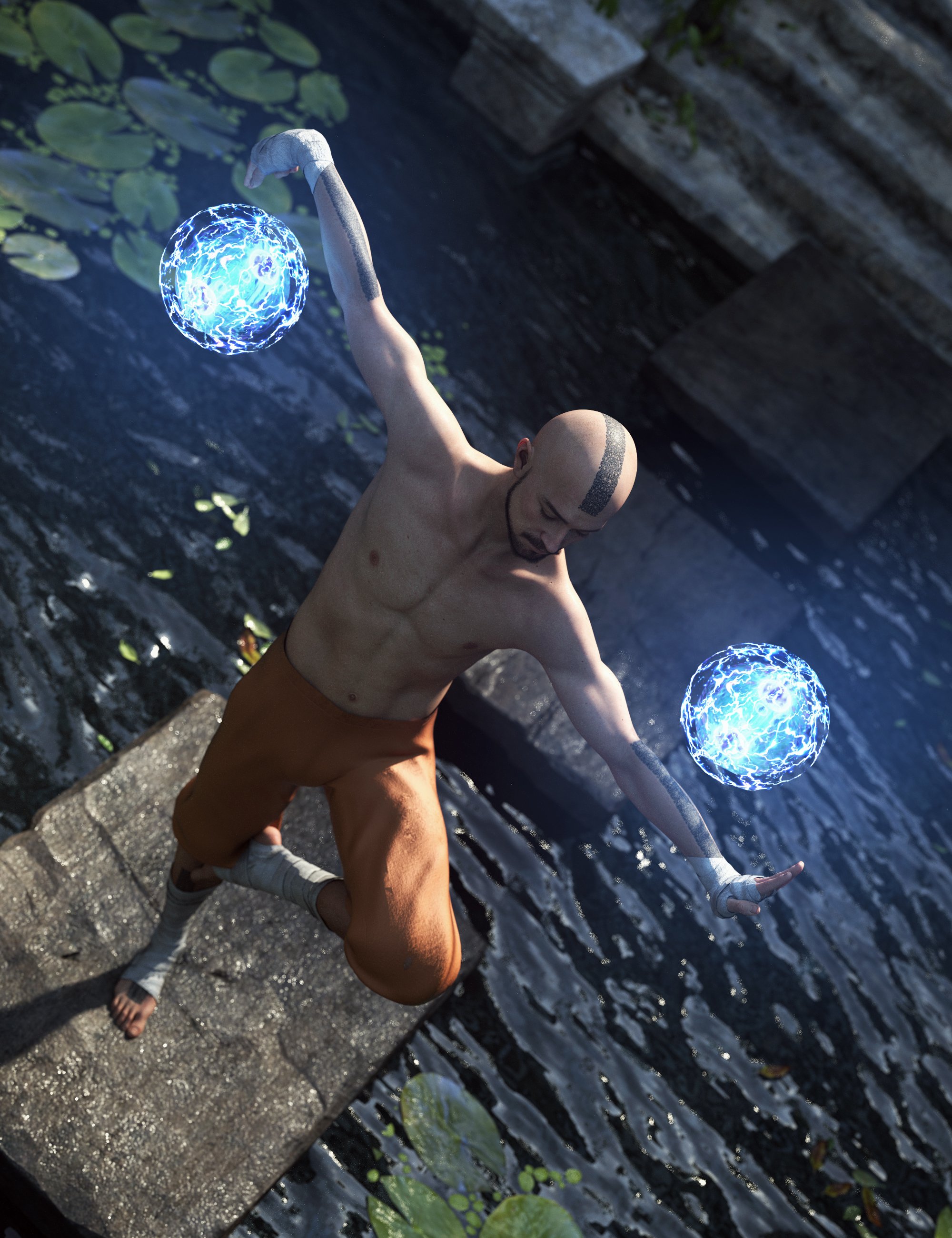 Mastering the Elements Poses for Genesis 9 and 8 Male by: 3D SugarCosmoXpression, 3D Models by Daz 3D