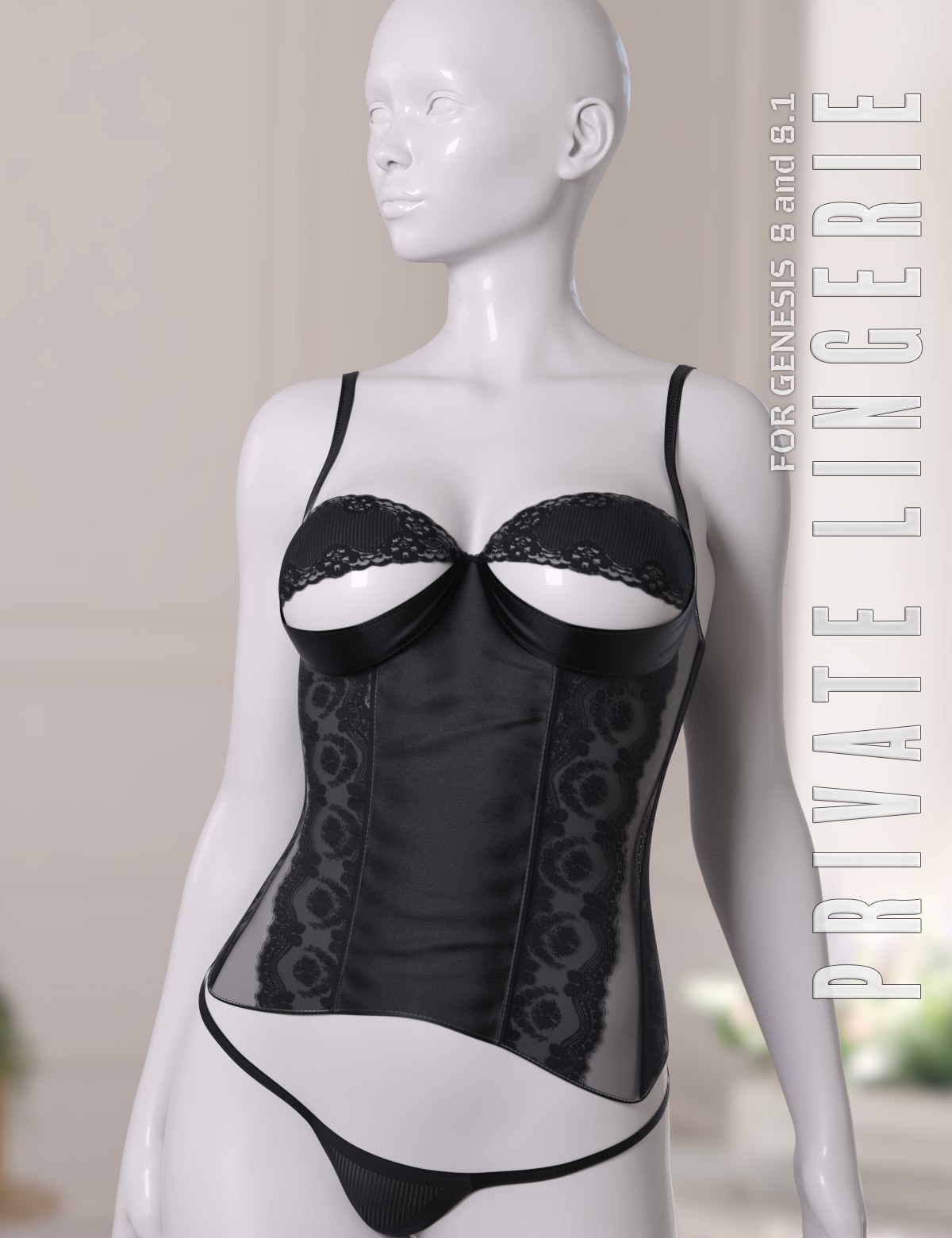 Private Lingerie for Genesis 8 and 8.1F by: Lilflame, 3D Models by Daz 3D