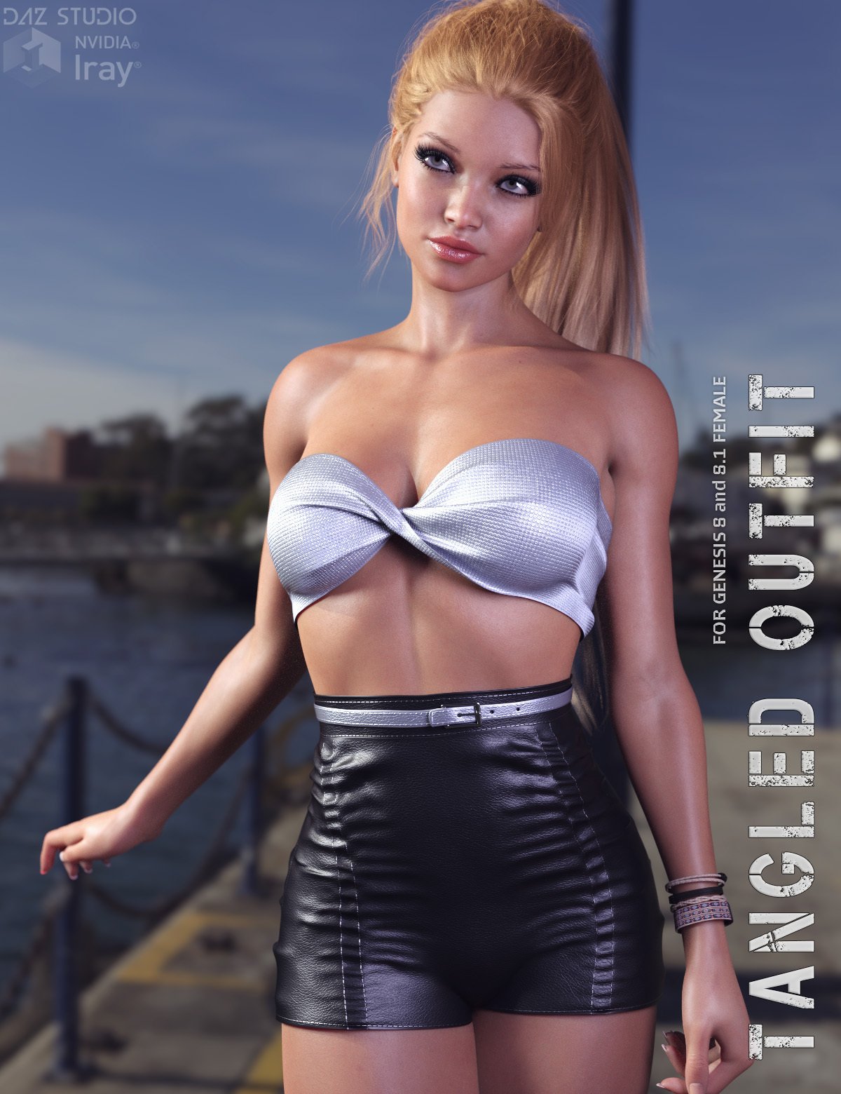 Tangled Outfit for Genesis 8 and 8.1F by: Lilflame, 3D Models by Daz 3D