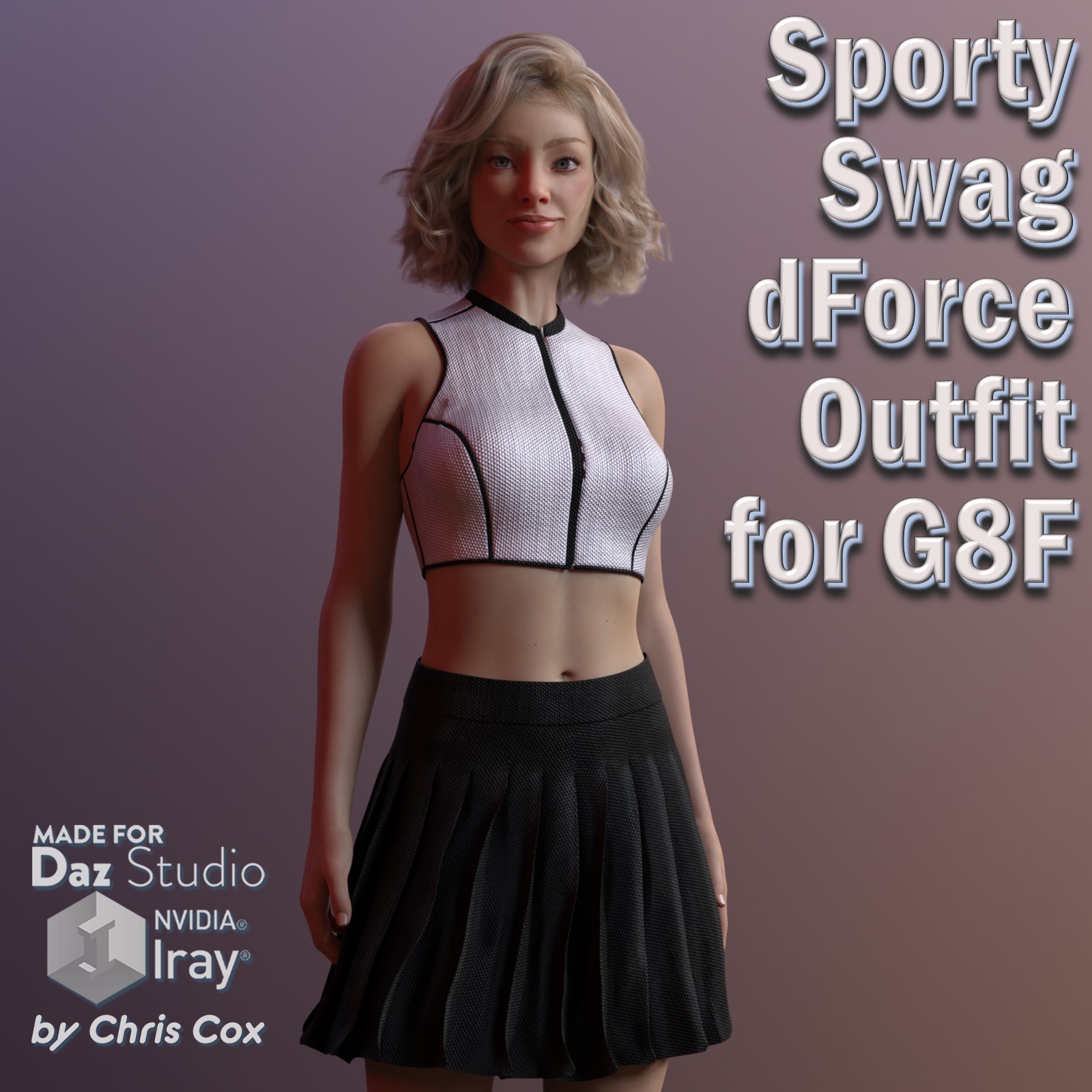 Sporty Swag dForce Outfit G8F by: Chris Cox, 3D Models by Daz 3D