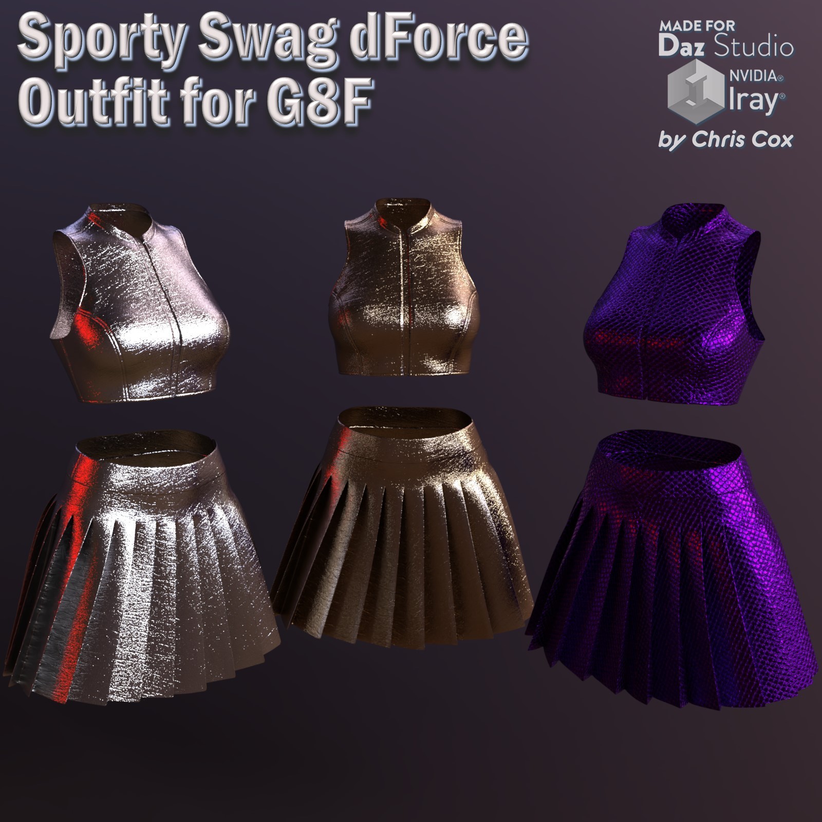 Sporty Swag dForce Outfit G8F | Daz 3D