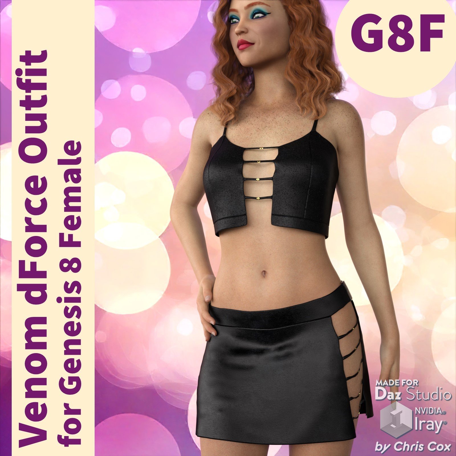 Venom dForce Outfit for G8F by: Chris Cox, 3D Models by Daz 3D