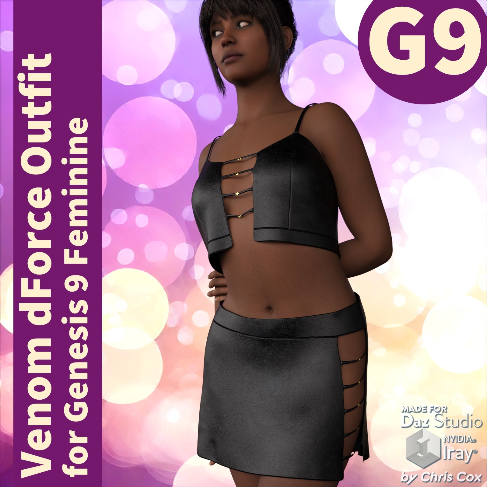 Venom dForce Outfit for G9 Feminine by: Chris Cox, 3D Models by Daz 3D