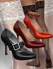 Pumps and Stocking For V4A4G4 by: idler168, 3D Models by Daz 3D