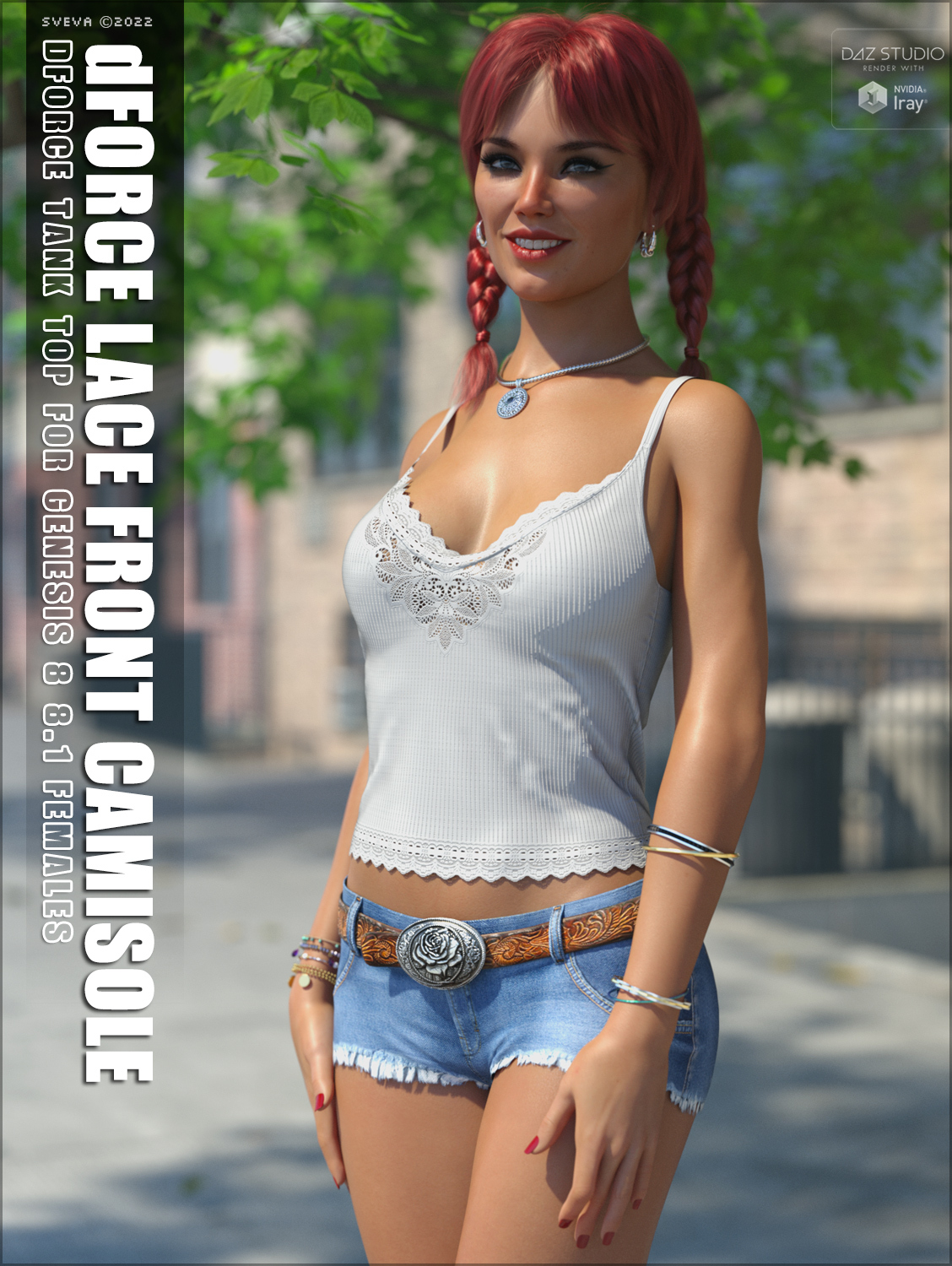dForce Lace Front Camisole G8G8.1F by: Sveva, 3D Models by Daz 3D