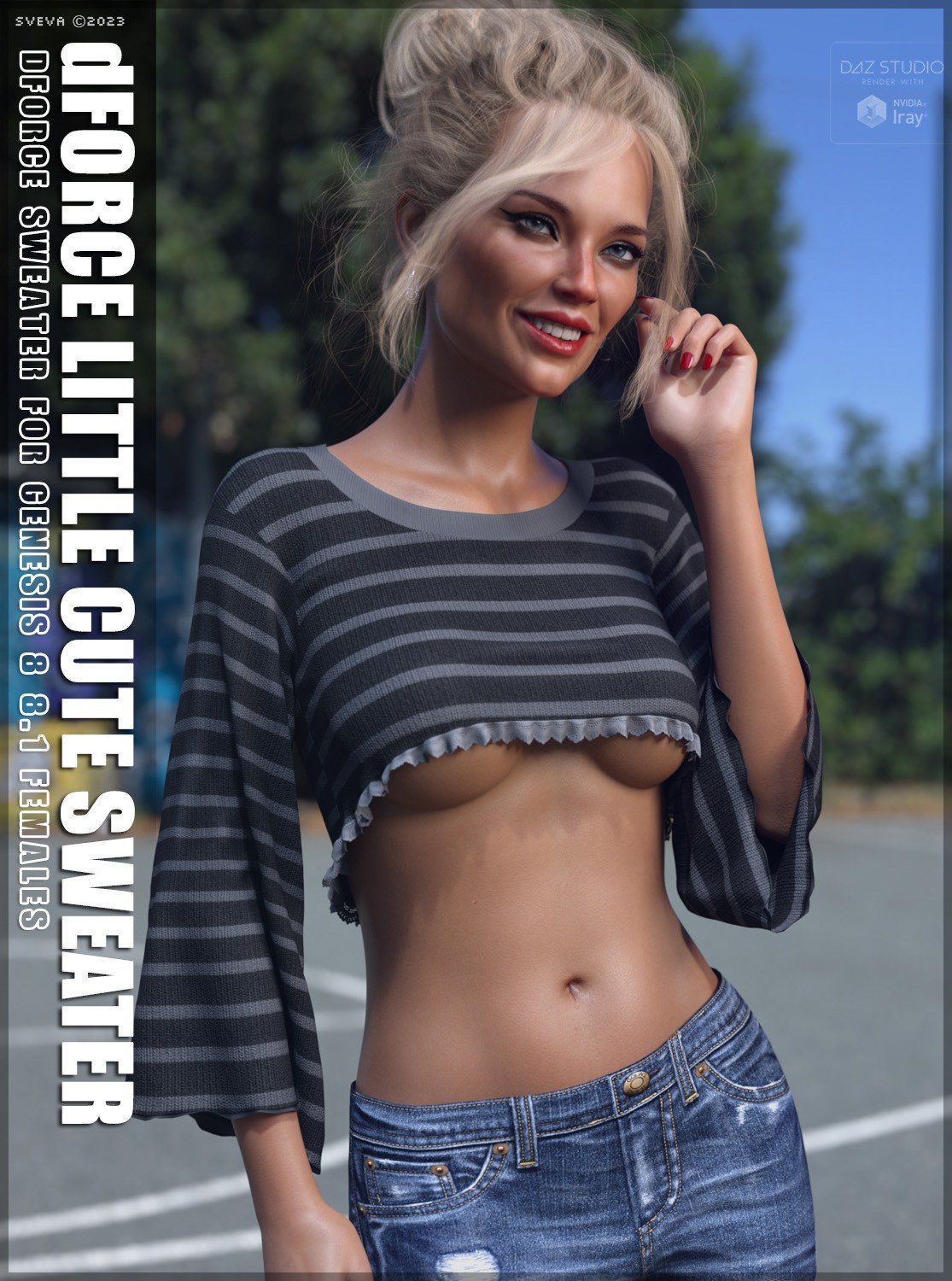 dForce Little Cutie Sweater G8G8.1F by: Sveva, 3D Models by Daz 3D