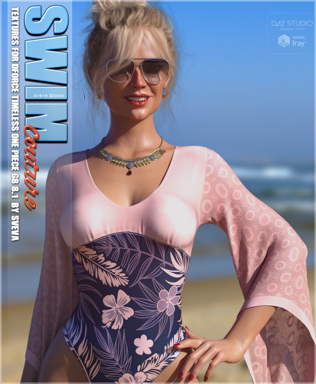 SWIM Couture Textures for Timeless One Piece G8G8.1F by: Sveva, 3D Models by Daz 3D