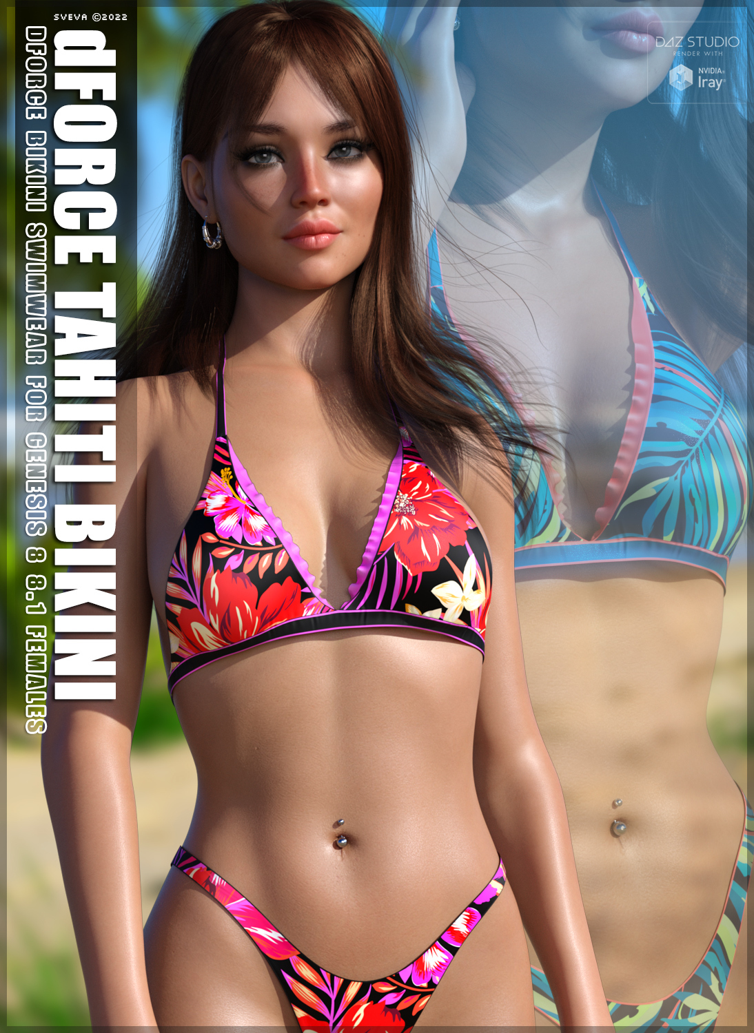 dForce Tahiti Bikini G8G8.1F by: Sveva, 3D Models by Daz 3D
