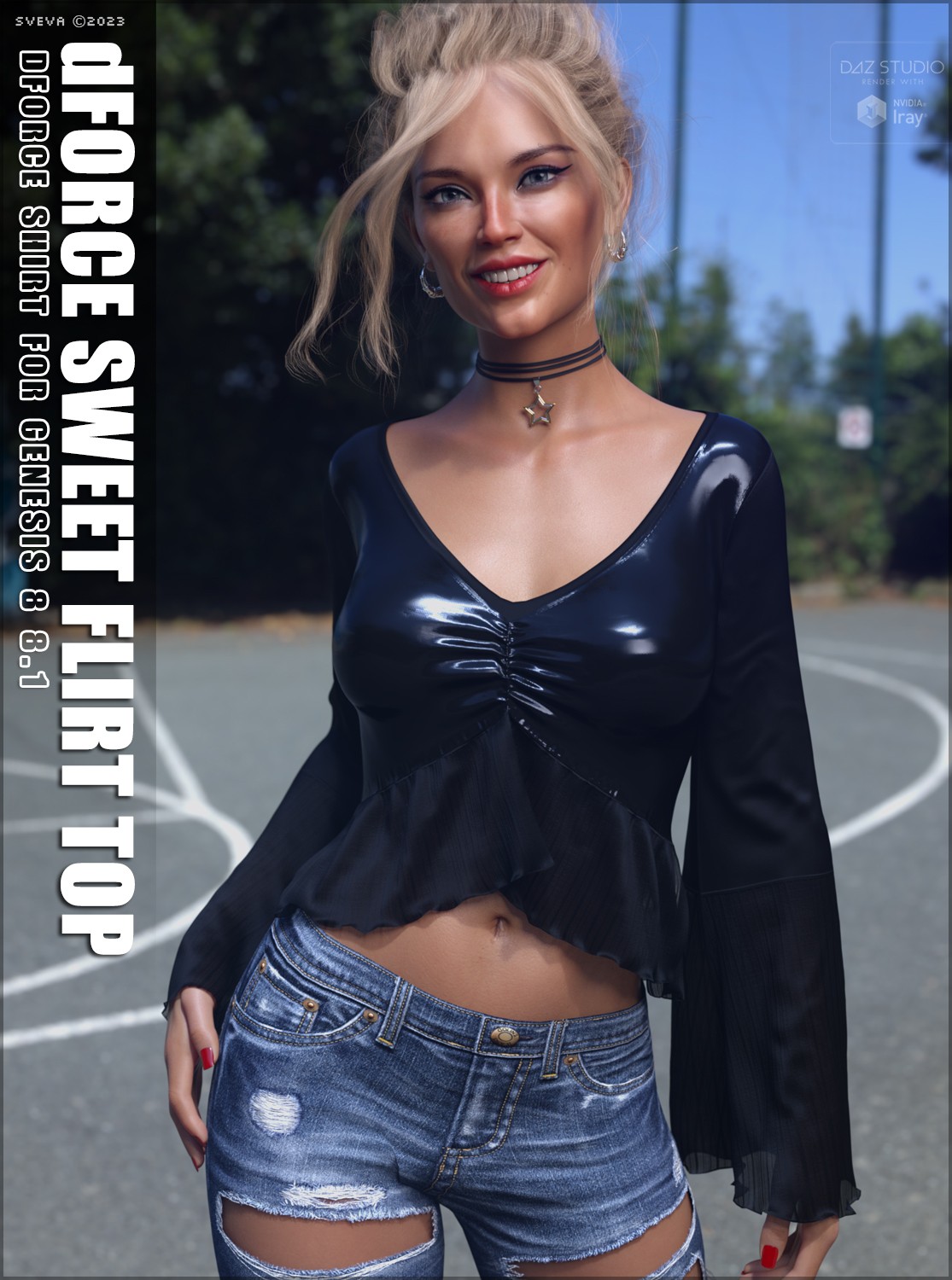dForce Sweet Flirt Top G8G8.1F by: Sveva, 3D Models by Daz 3D