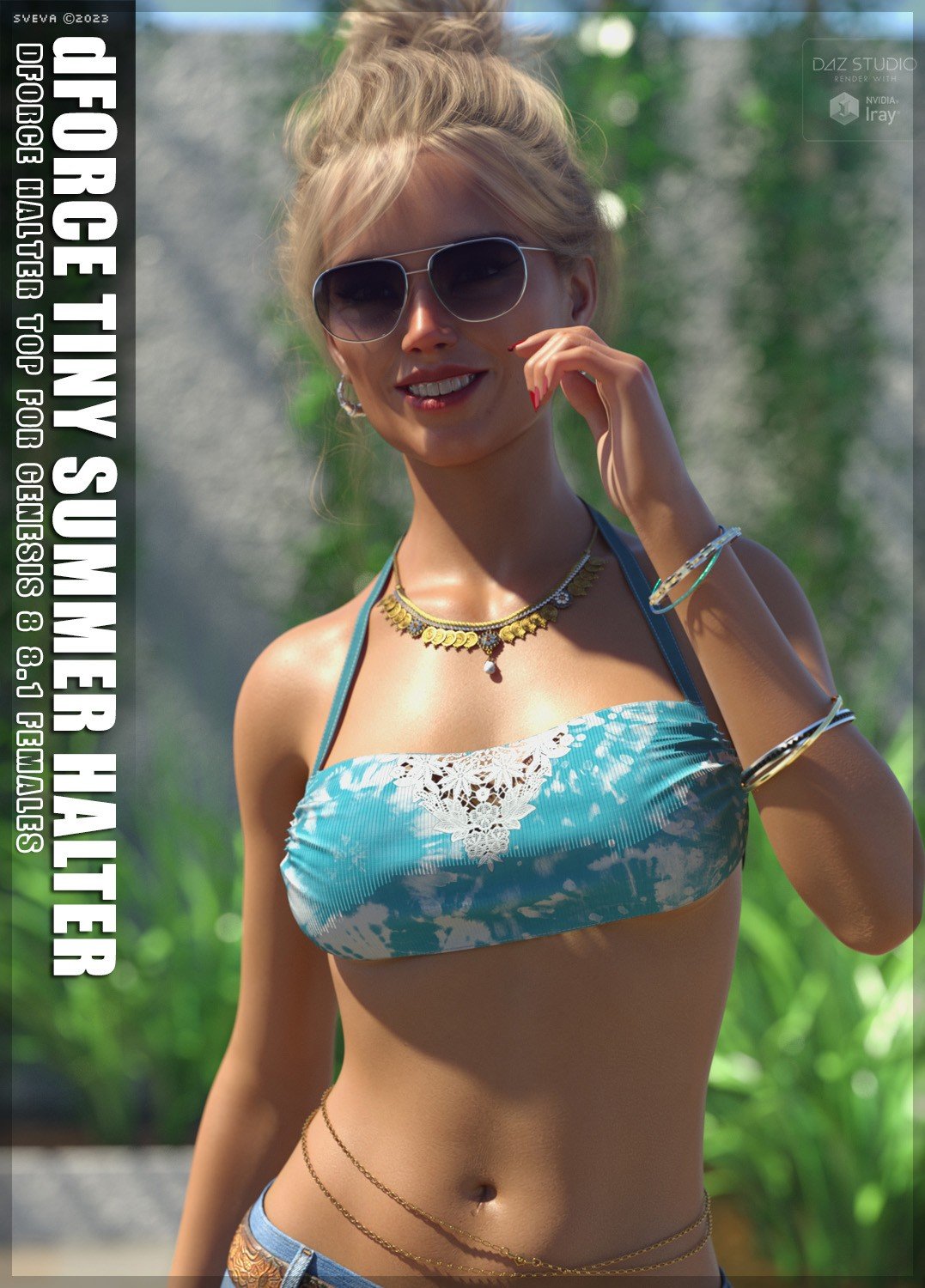 dForce Tiny Summer Halter by: Sveva, 3D Models by Daz 3D