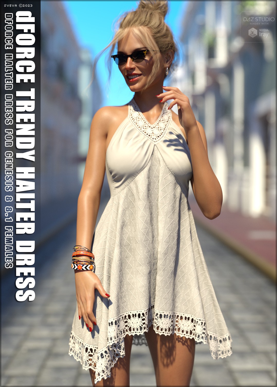 dForce Trendy Halter Dress G8G8.1F by: Sveva, 3D Models by Daz 3D
