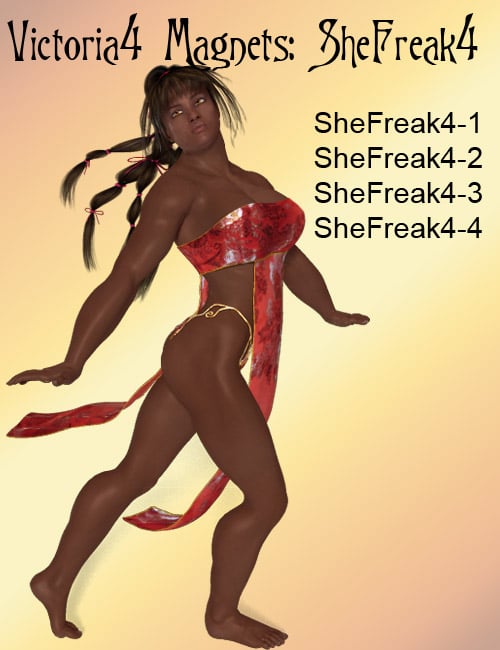 V4 SheFreak 4 Magnet Fits V4 SheFreak 4 Magnet Fits by: Lyrra Madril, 3D Models by Daz 3D