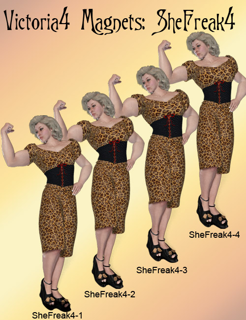 V4 SheFreak 4 Magnet Fits by: Lyrra Madril, 3D Models by Daz 3D