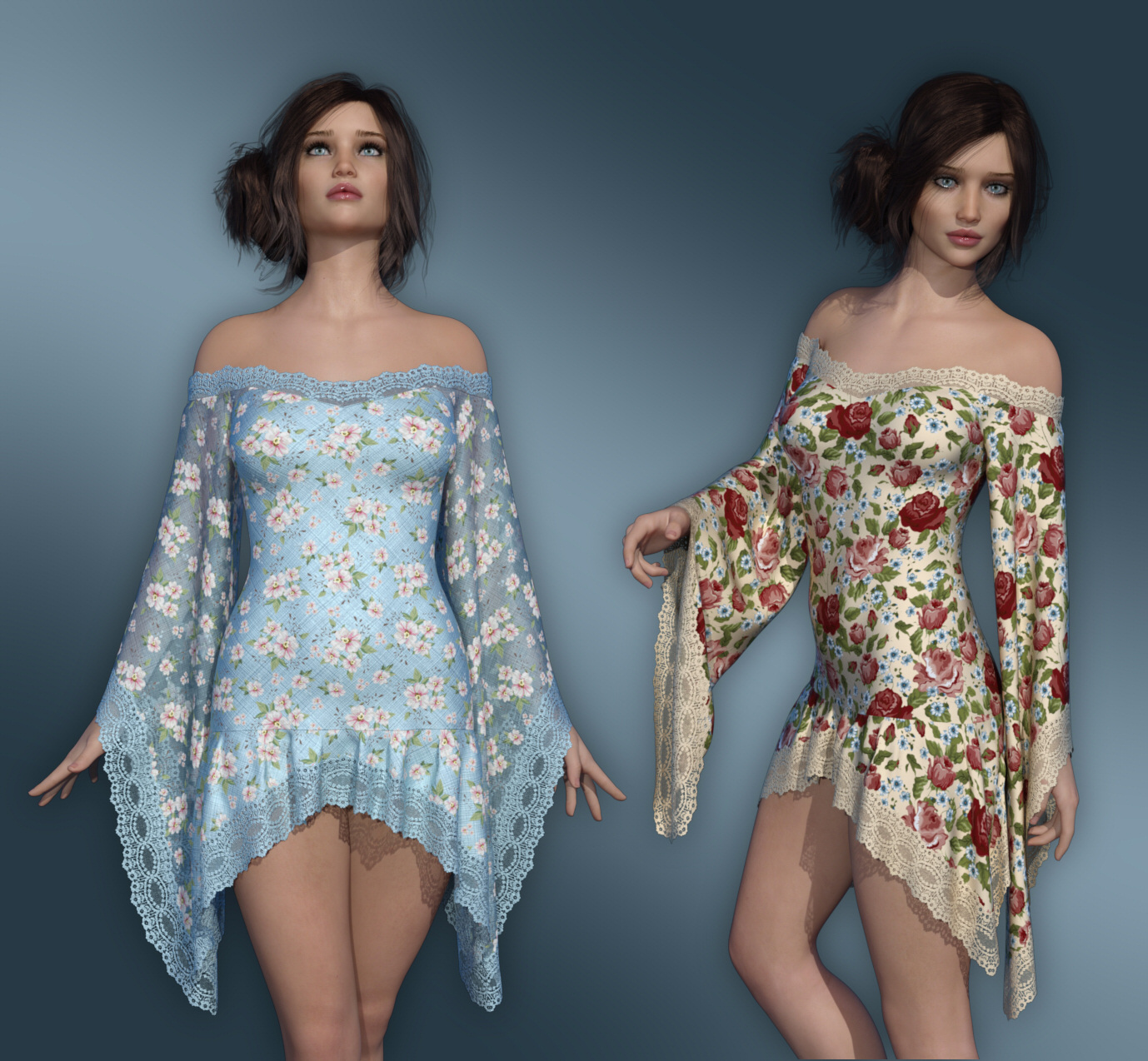 dForce - Constance Dress for G8F by: Lully, 3D Models by Daz 3D