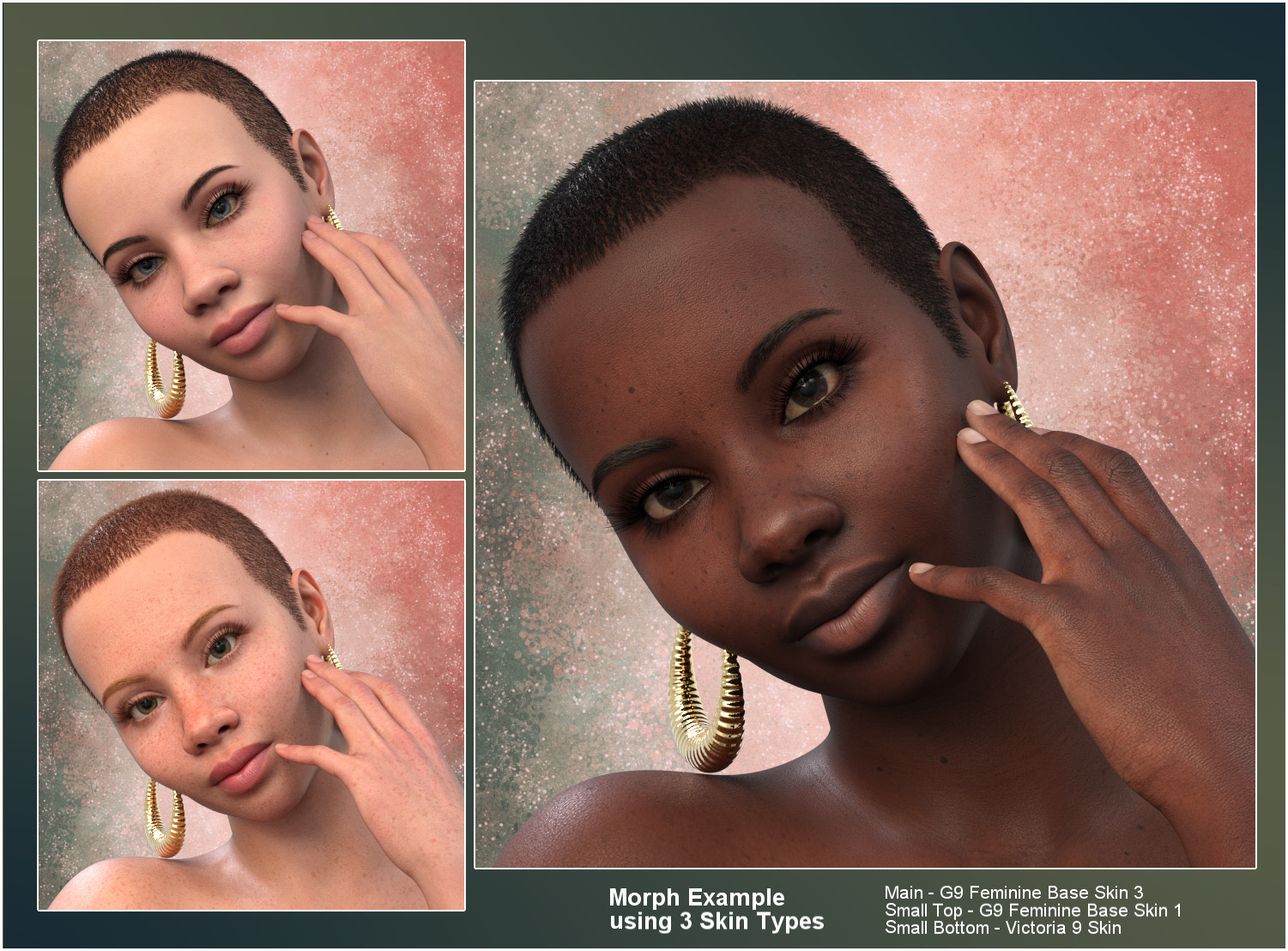 MR - G9 Visage Face Morphs by: Lully, 3D Models by Daz 3D