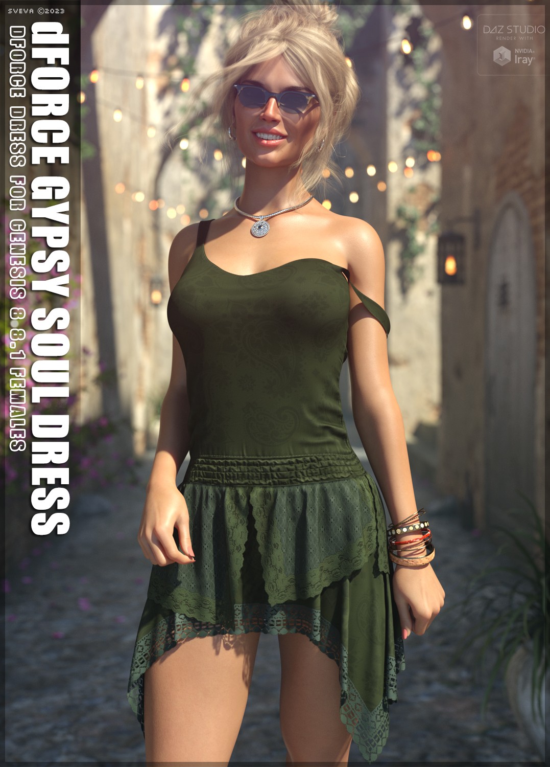 dForce Gypsy Soul Dress G8G8.1F by: Sveva, 3D Models by Daz 3D