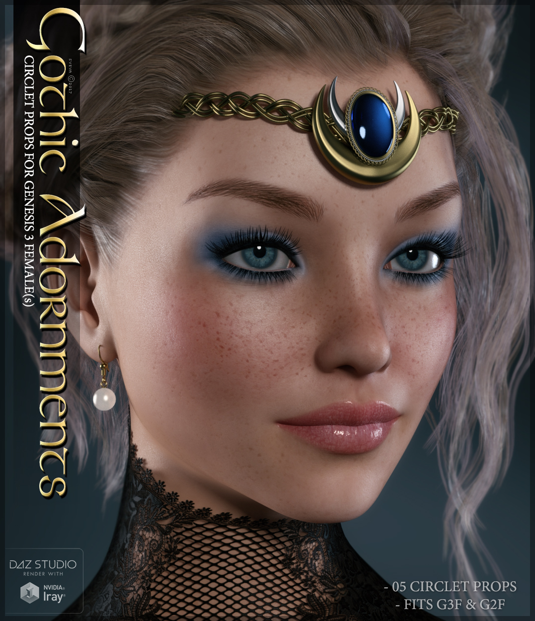 SV's Gothic Adornments Genesis 3 Females by: Sveva, 3D Models by Daz 3D