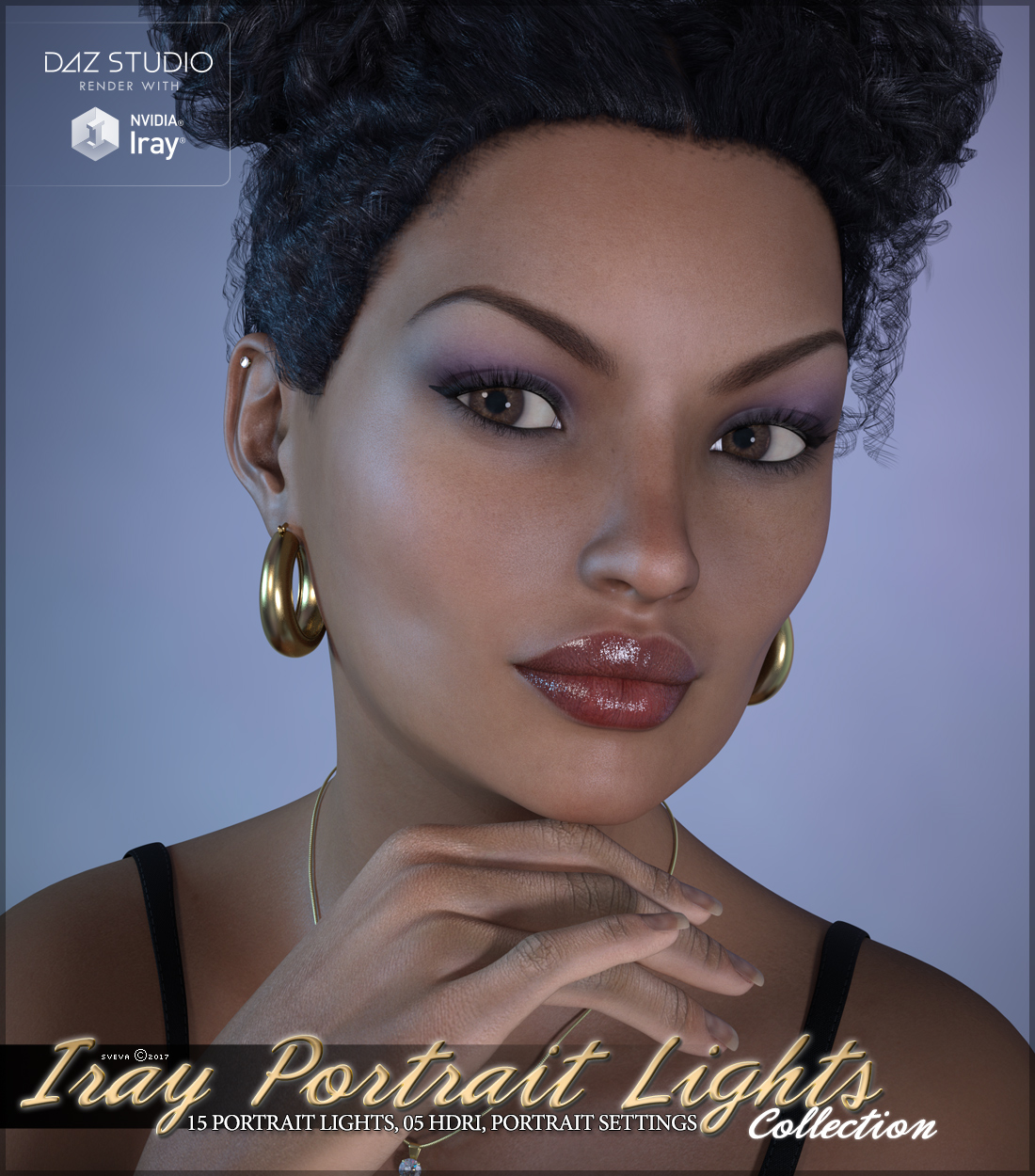 Iray Portrait Lights Collection by: Sveva, 3D Models by Daz 3D