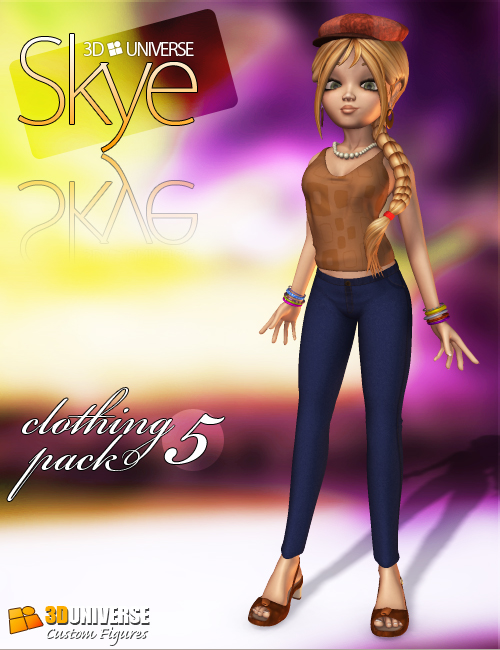 Skye Clothing Pack 5 by: 3D Universe, 3D Models by Daz 3D